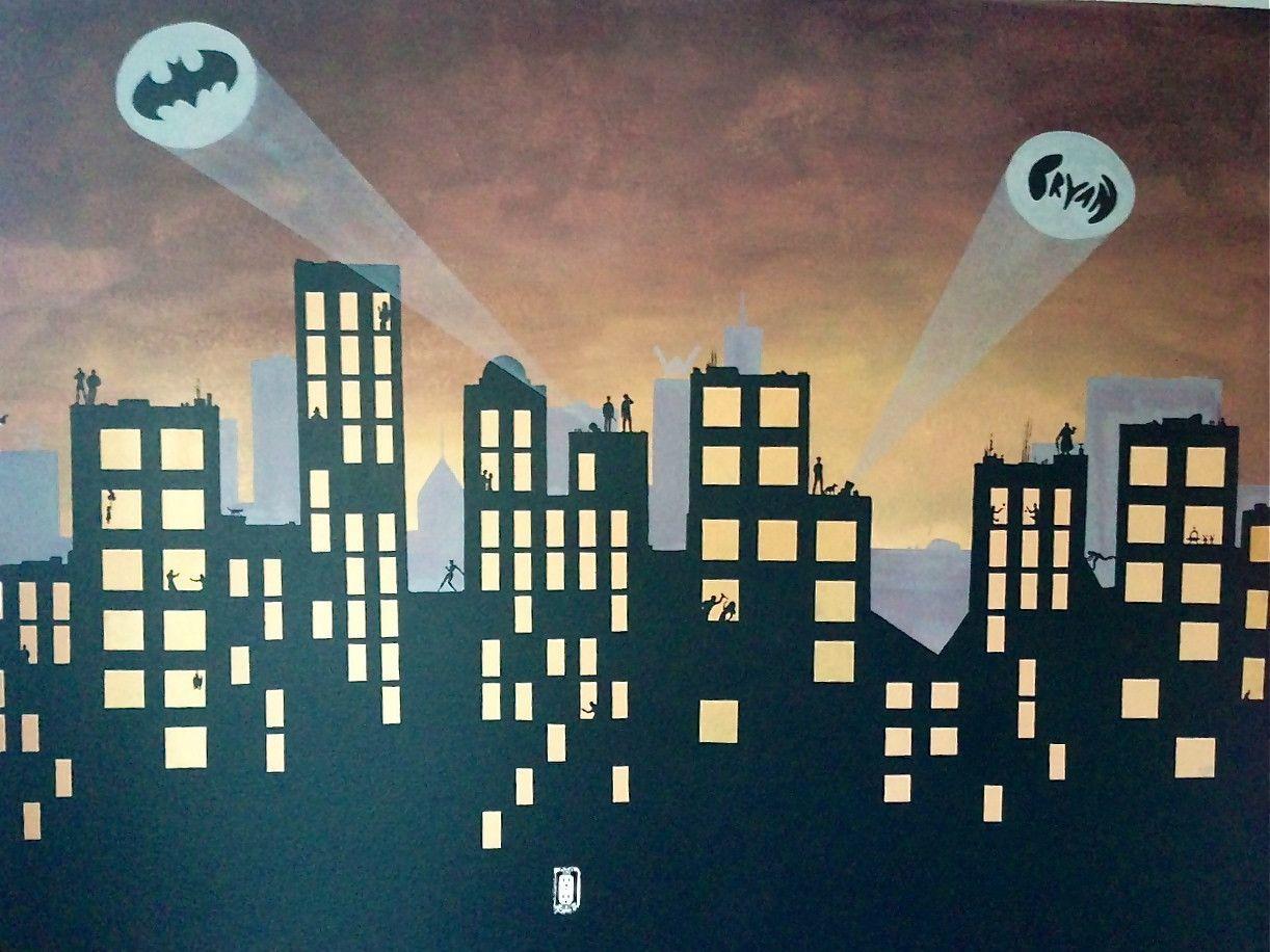 1222x916 Gotham City Background
