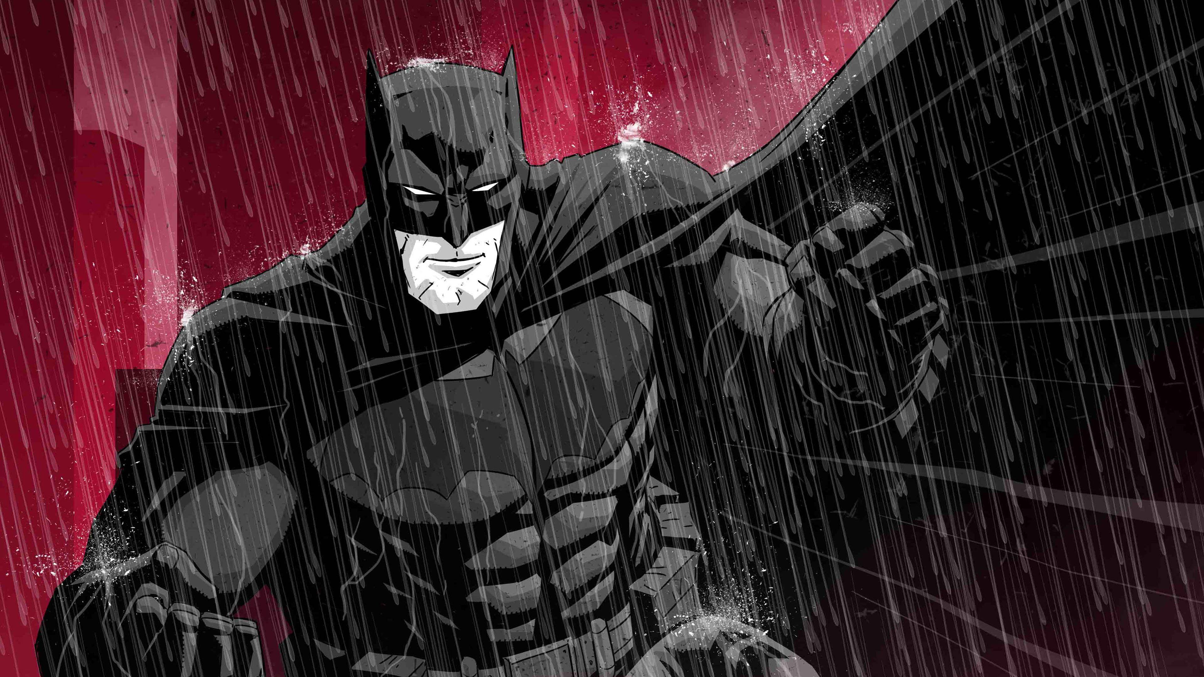 3840x2160 Wallpaper 4k Batman Red Background Art 4k Wallpaper, Artist
