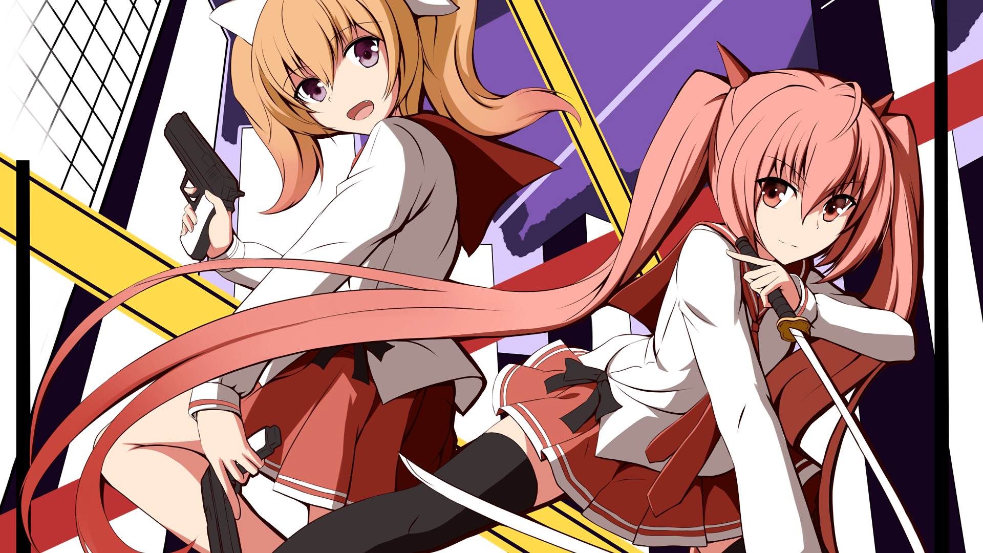 1920x1080 Download 1920x1080 Hidan No Aria, Kanzaki Aria Holmes, Mine Riko
