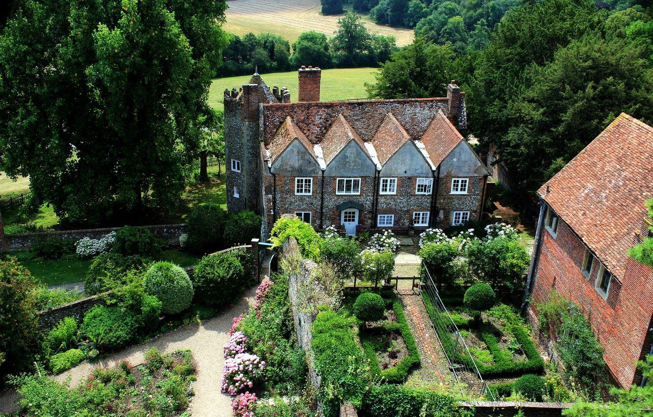 1332x850 Wallpaper England, Nature, Garden, House, Cottage image