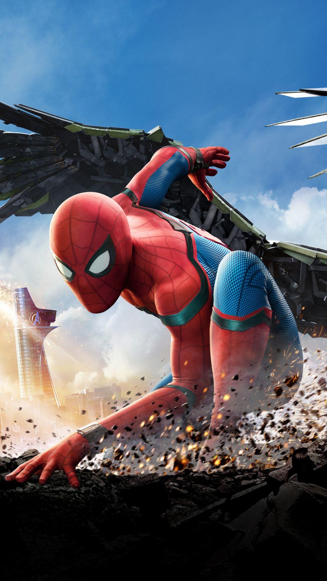 1080x1920 Spider Man Homecoming Phone Wallpaper