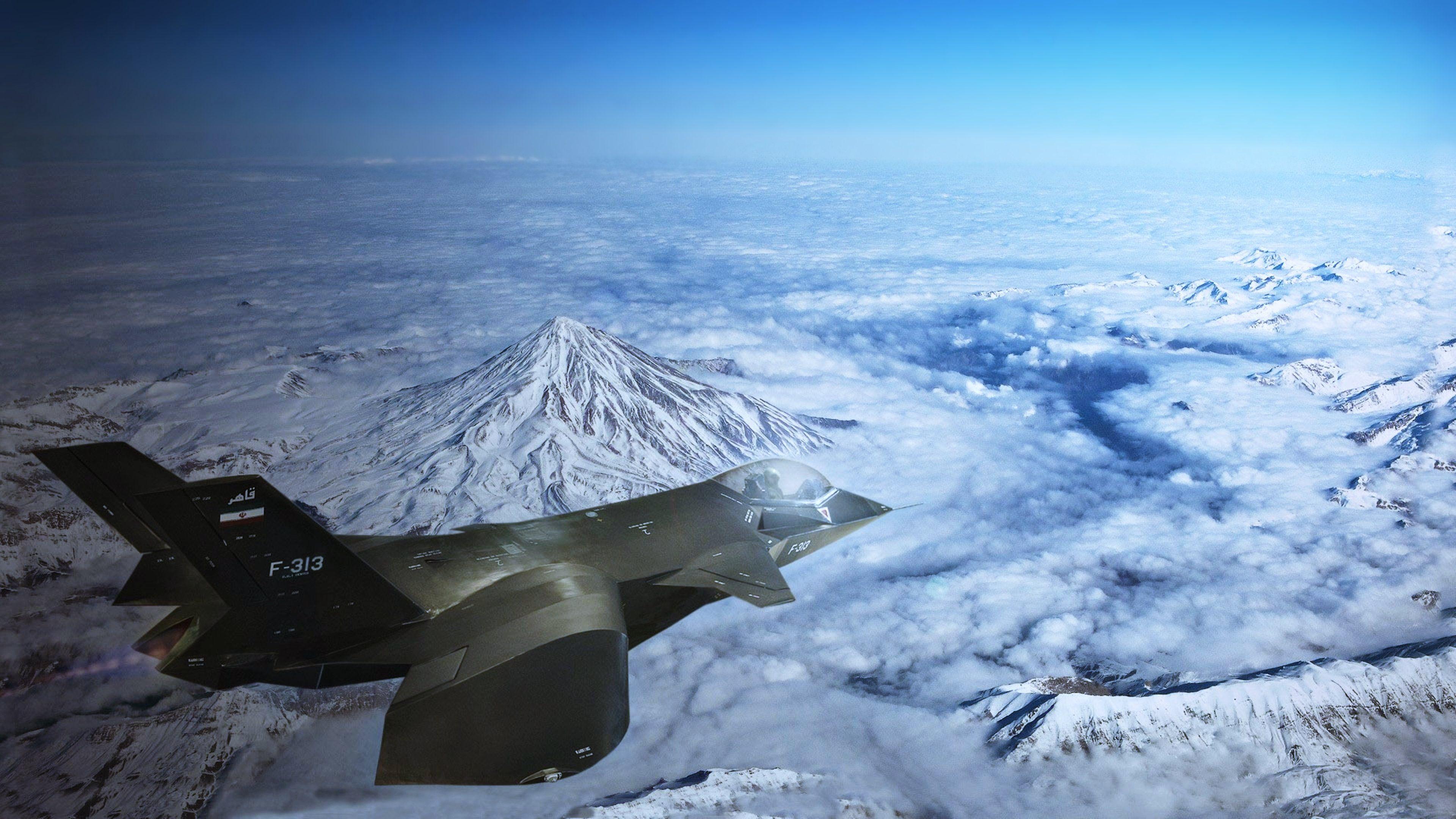3840x2160 Aircraft bombs Fighter Flight Military missiles shells Qaher f313
