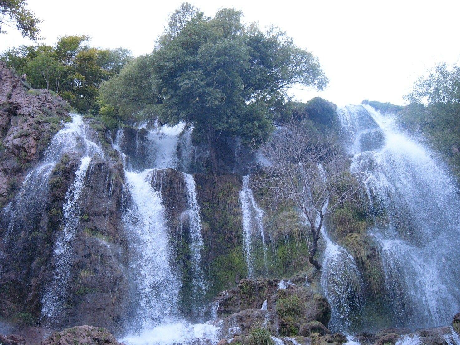 1475x1106 Waterfall: Iran Waterfall Falls Beauty Niasar Water Kashan Live
