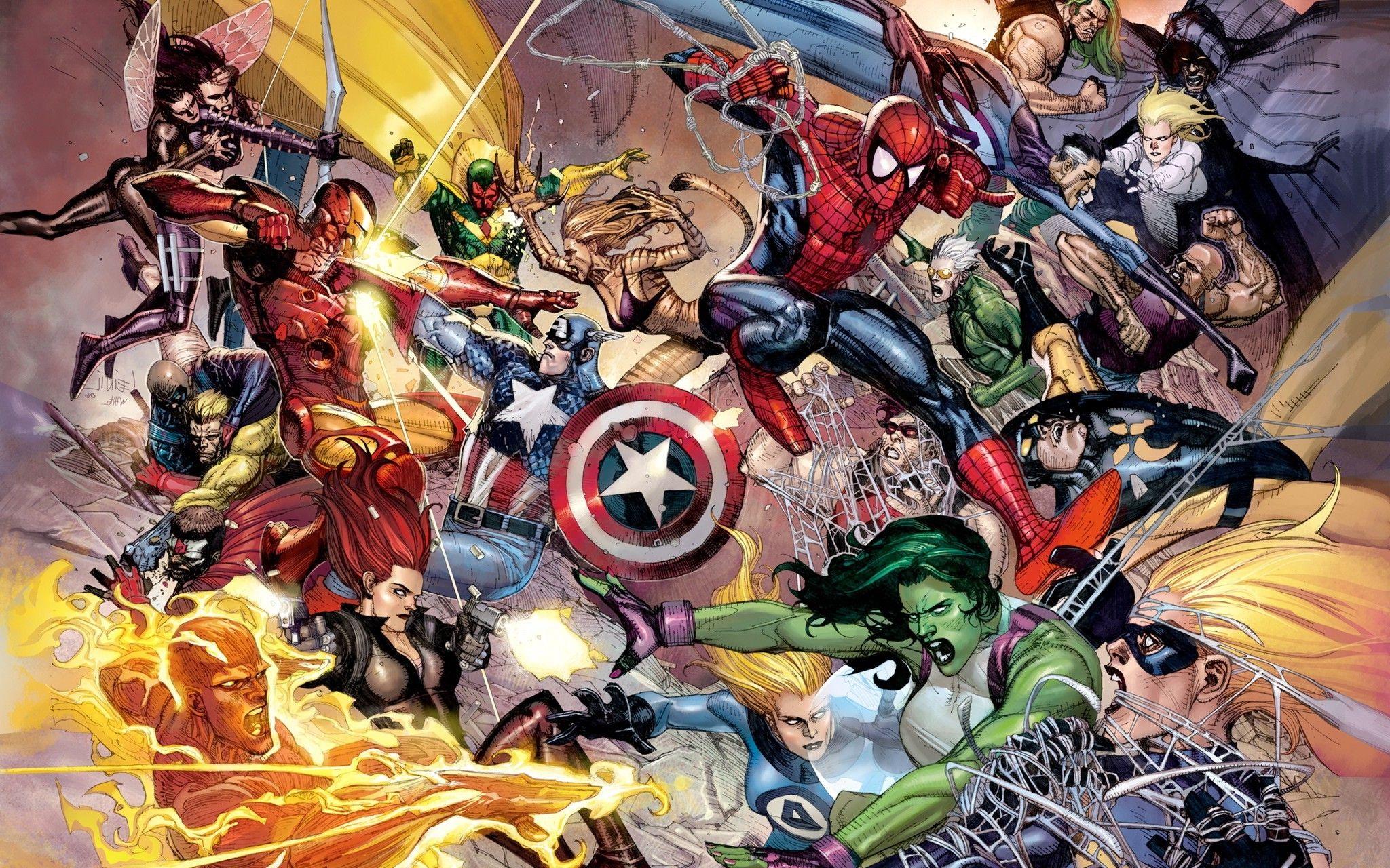 2048x1280 Marvel Universe Wallpaper