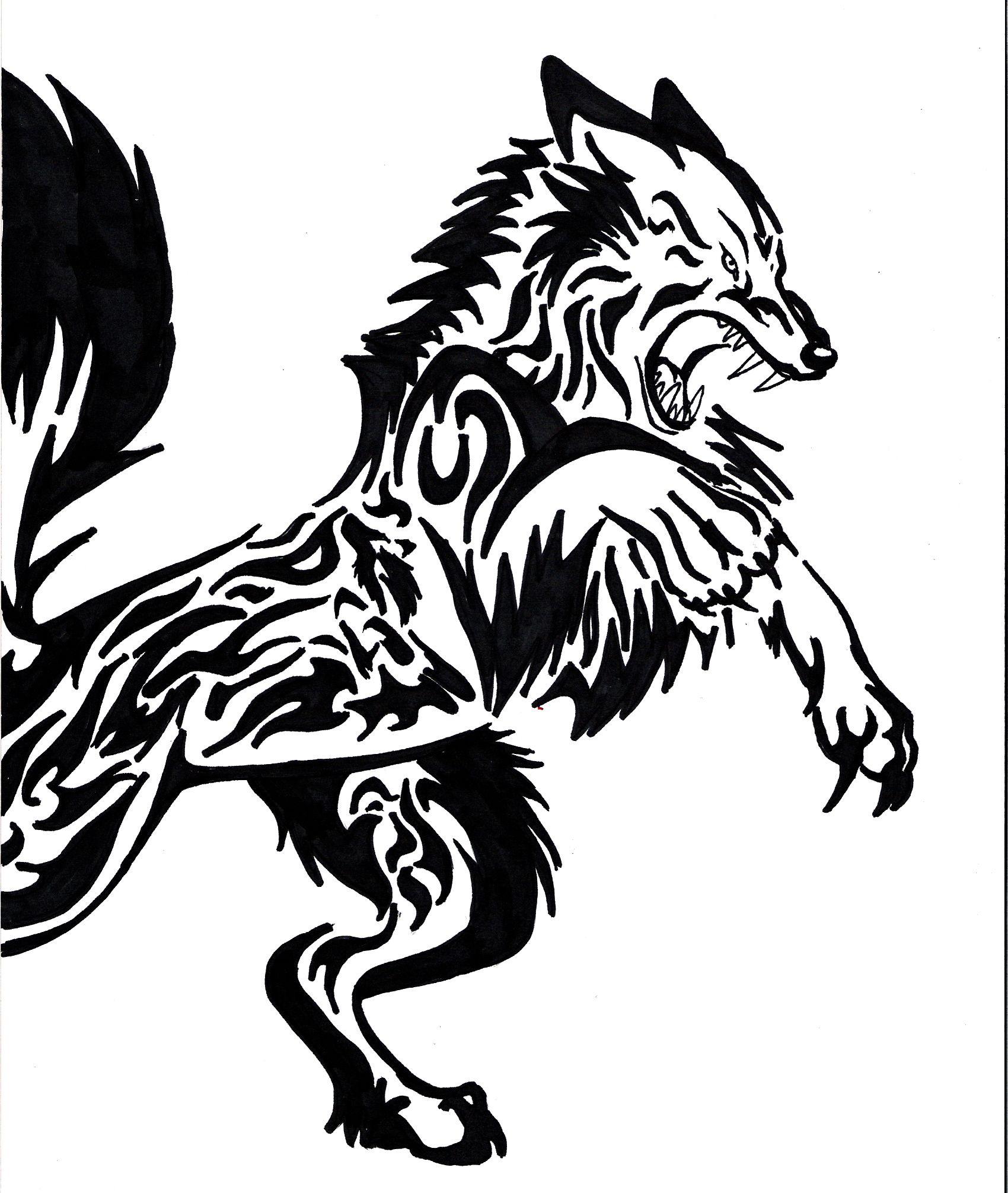 1700x2011 image Of Tribal Wolf Tattoos Wallpaper