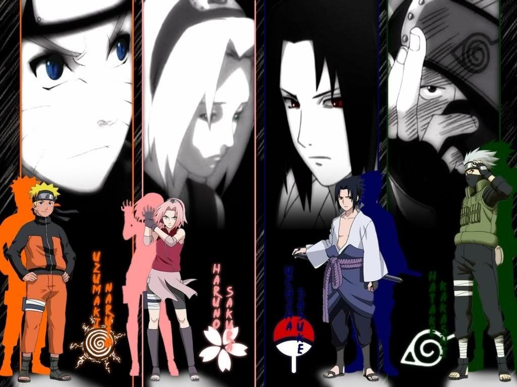 1024x768 Team 7(Naruto) vs Fantastic 4