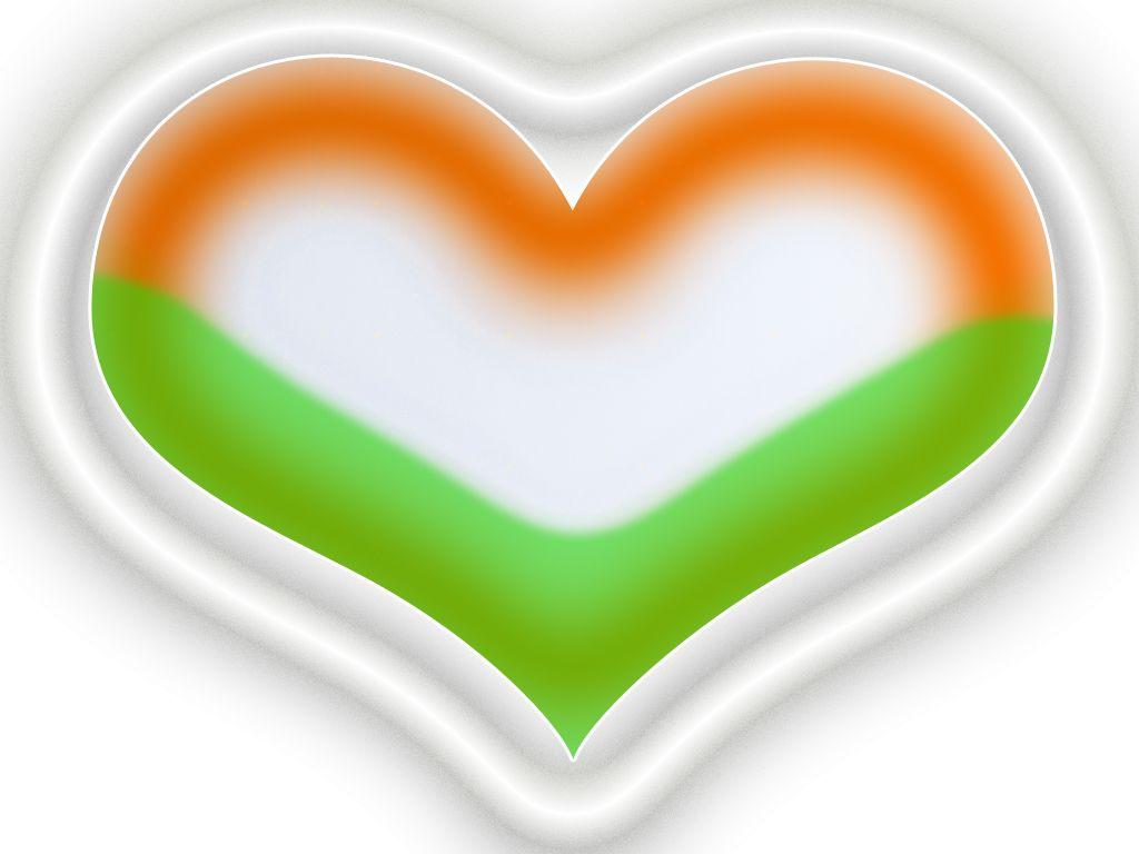 1024x768 Indian Flag Love HD Wallpaper for Desktop HD Desktop Wallpaper