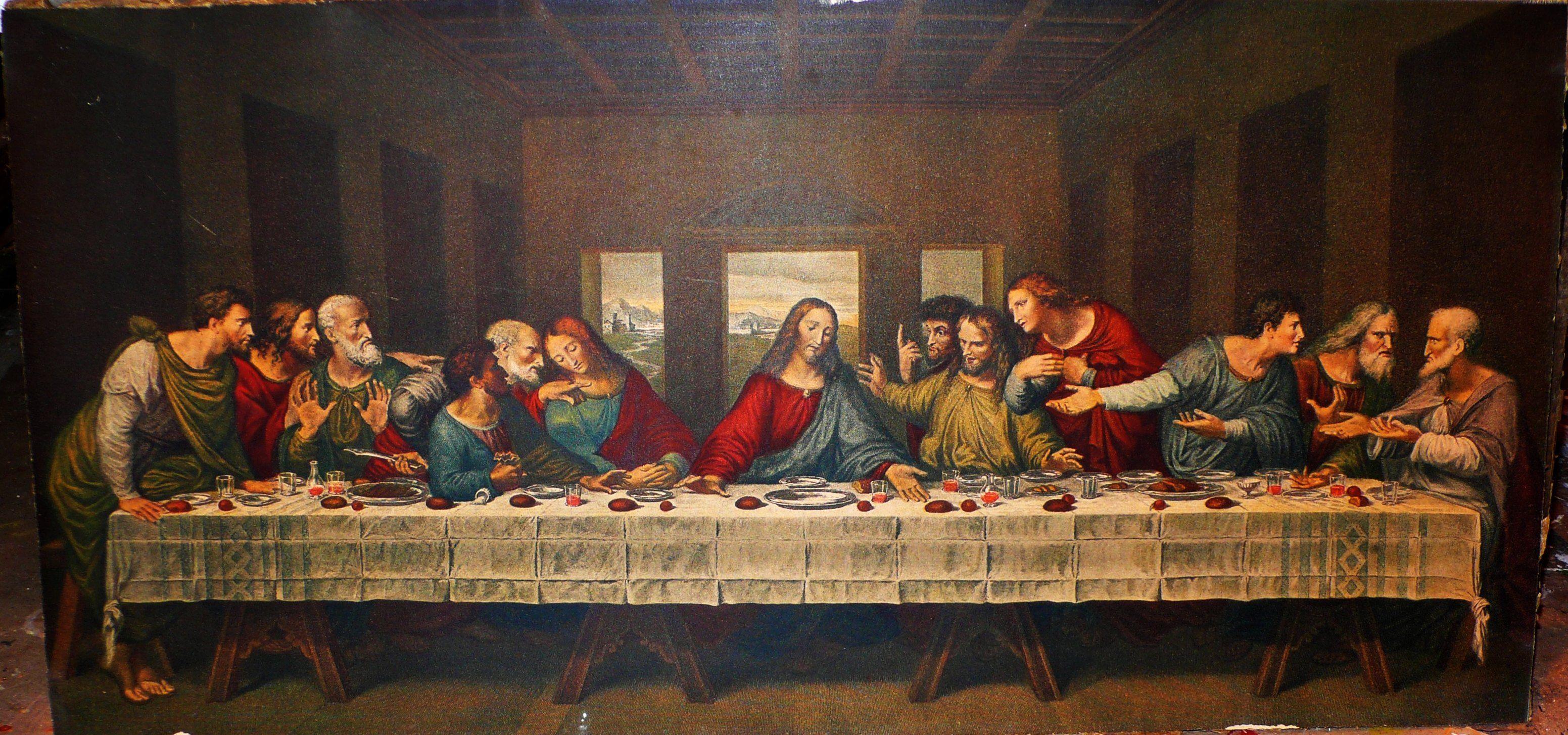 3103x1454 Jesus' Dinner Table Wallpaper