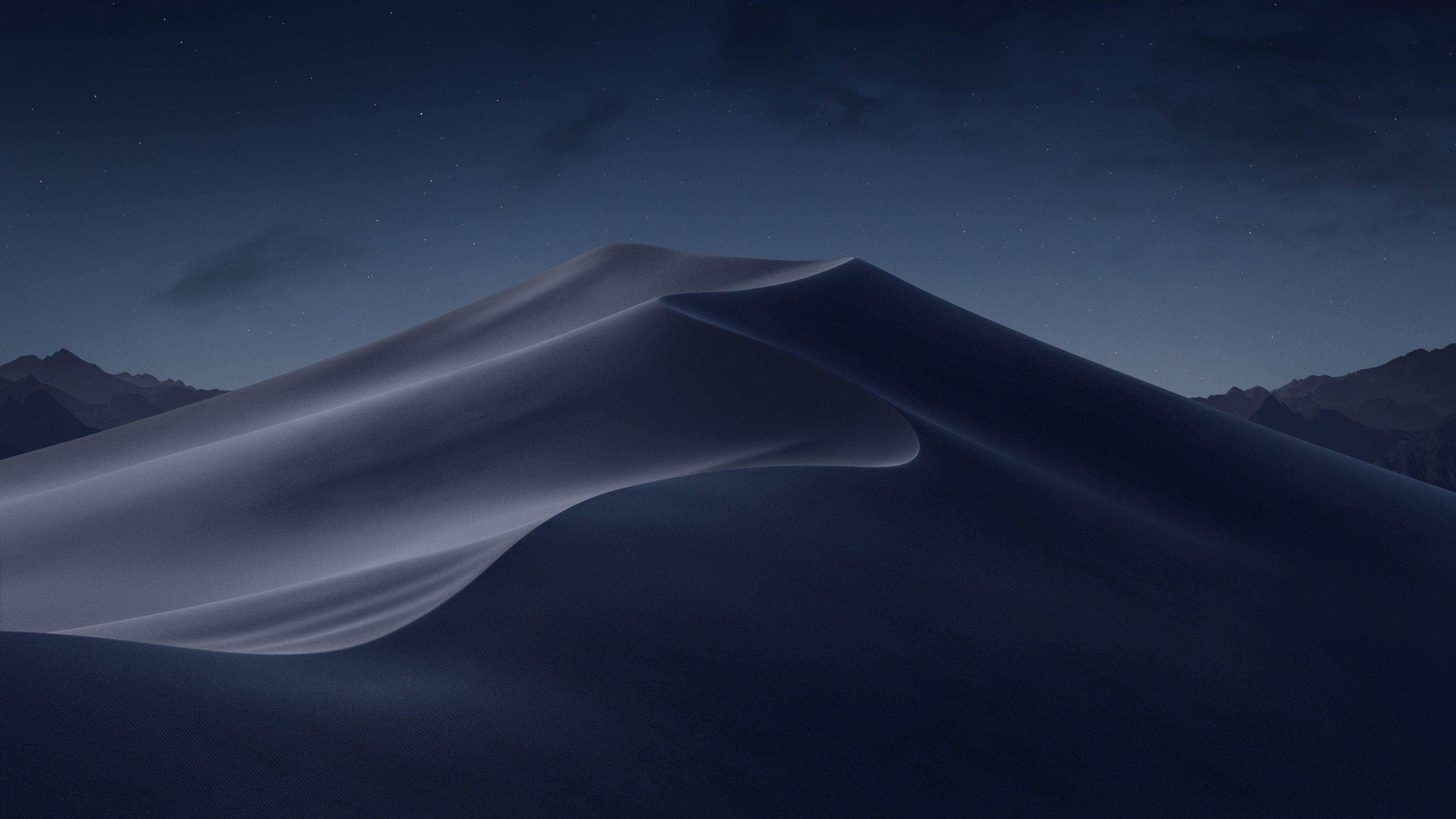 3840x2160 macOS Mojave Night Desert 5K Wallpaper