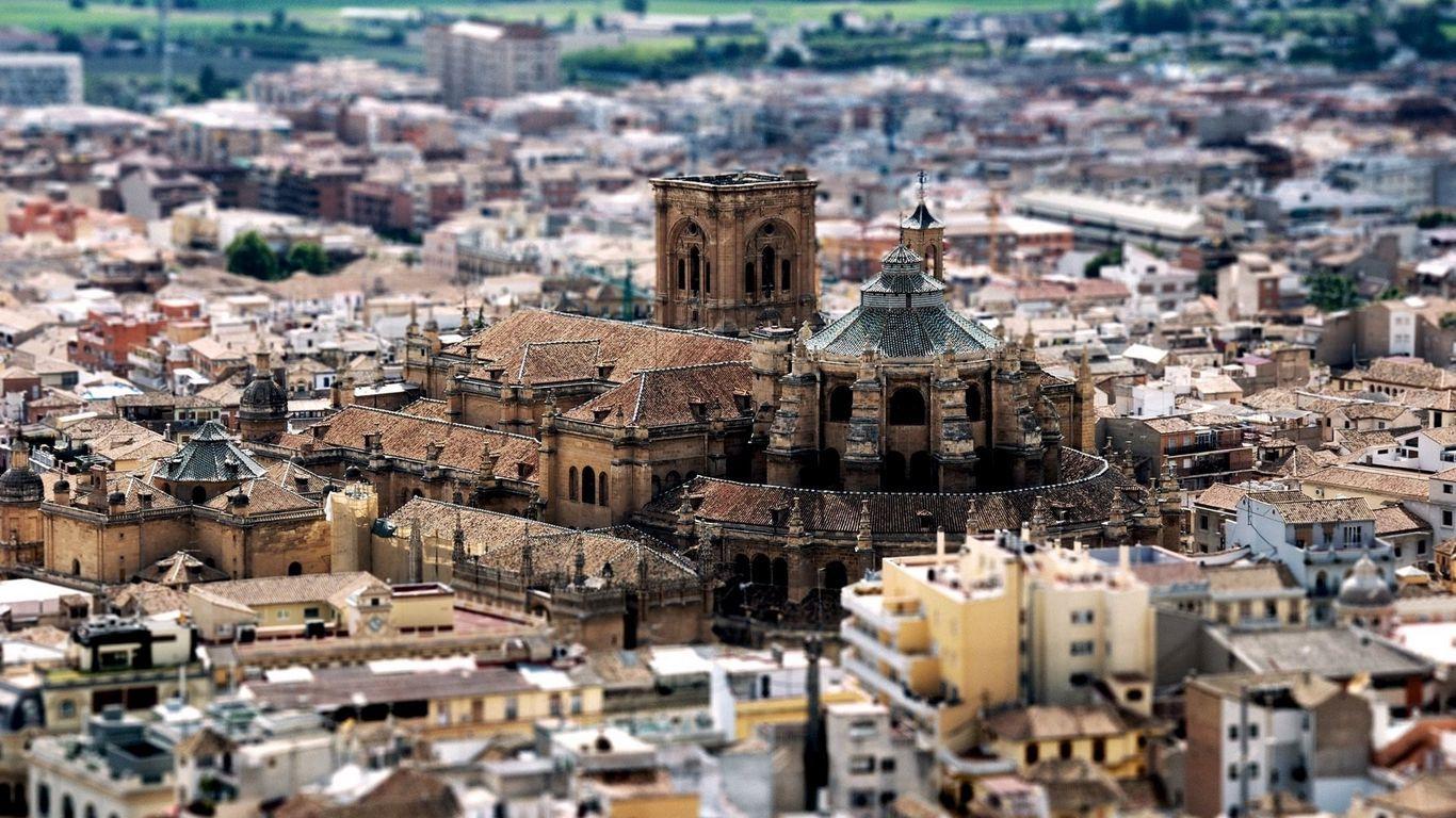 1366x768 Download wallpaper 1366x768 granada, spain, building, layout