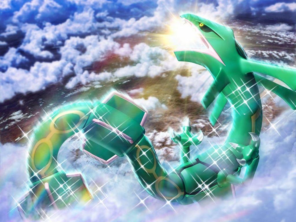 1024x768 Pokemon Wallpaper featuring Rayquaza. #Pokemon #Rayquaza #Wallpaper
