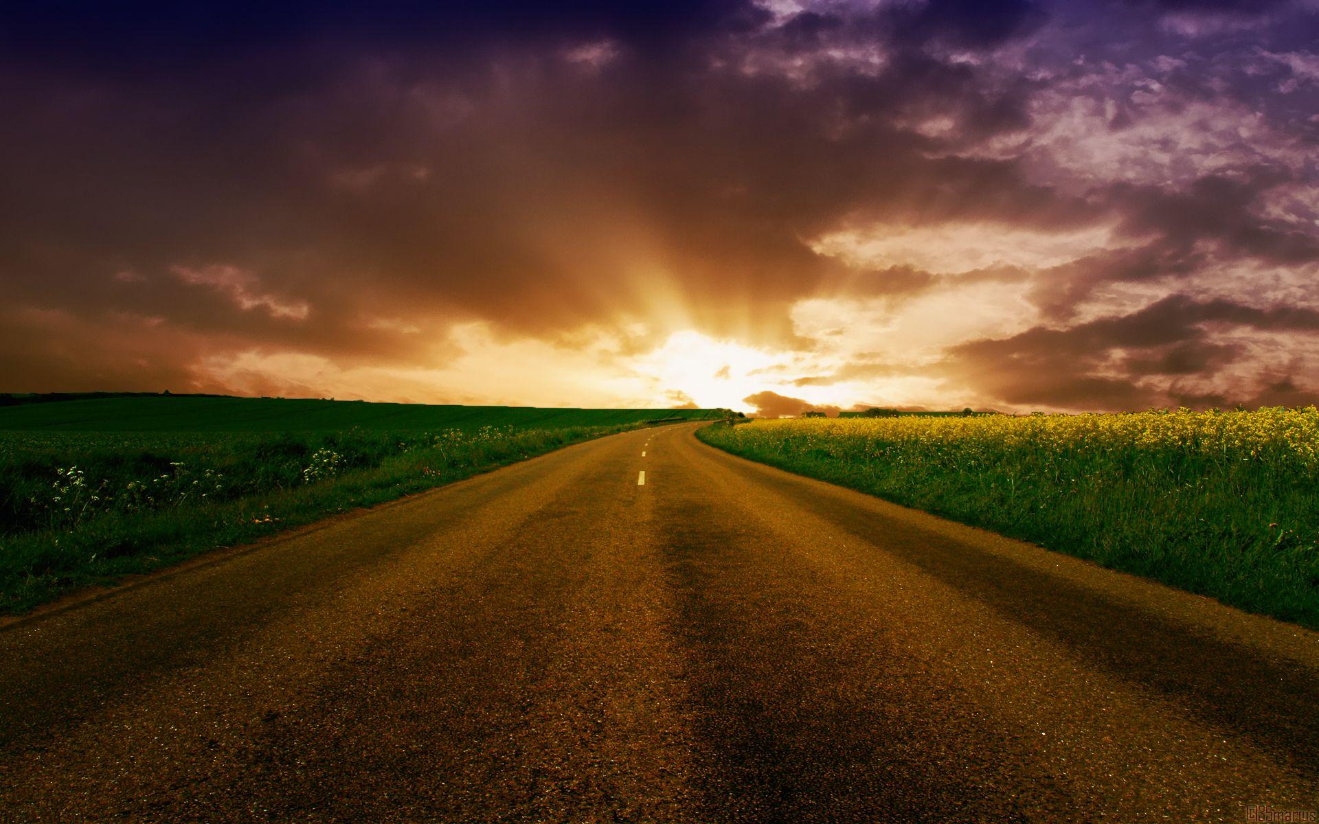 1920x1200 Highway to Horizon Wallpaper Windows Desktop Wallpaper. Scenery