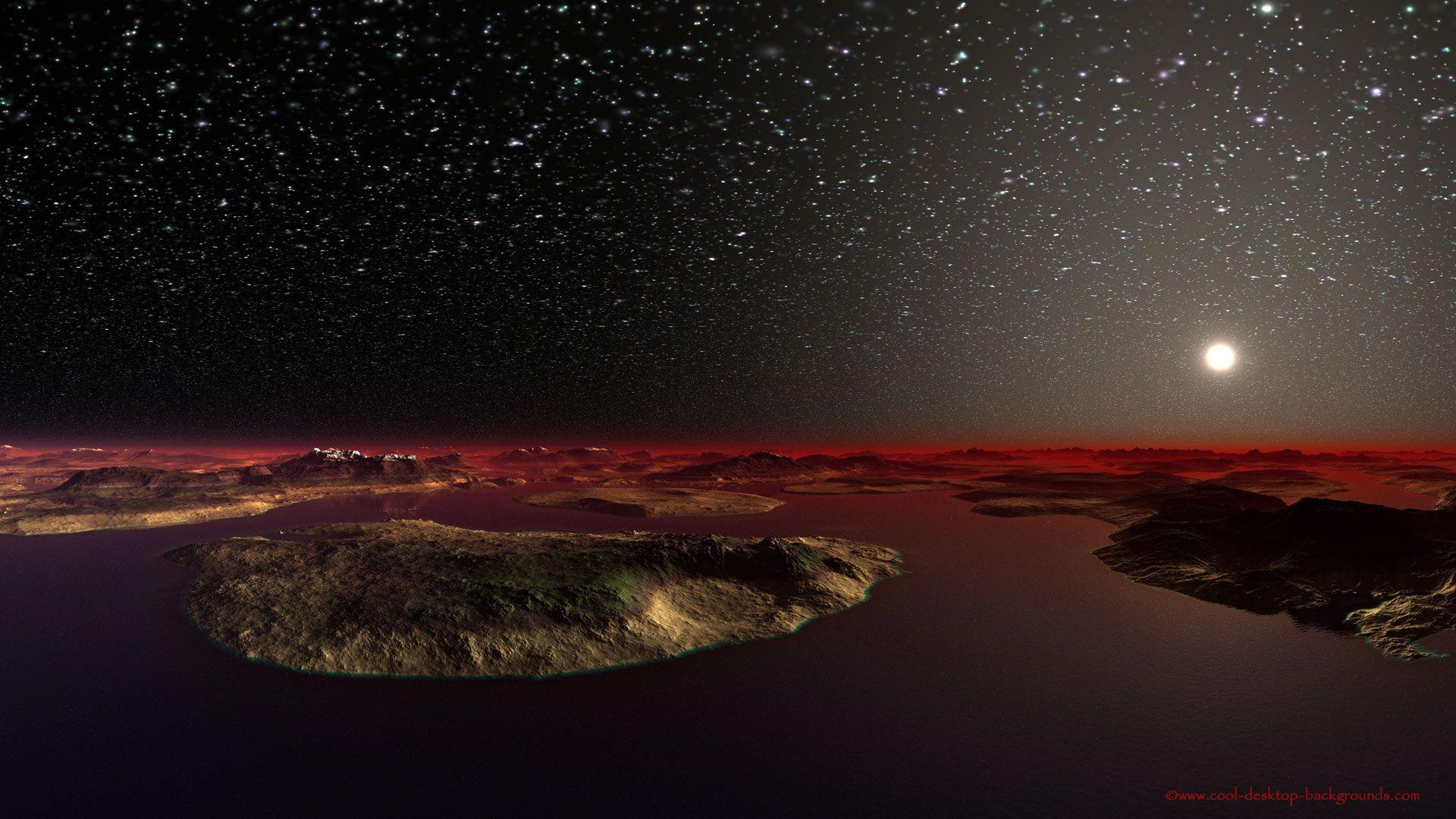 1920x1080 Background, space, cool, horizon, wallpaper, stars, red, planets