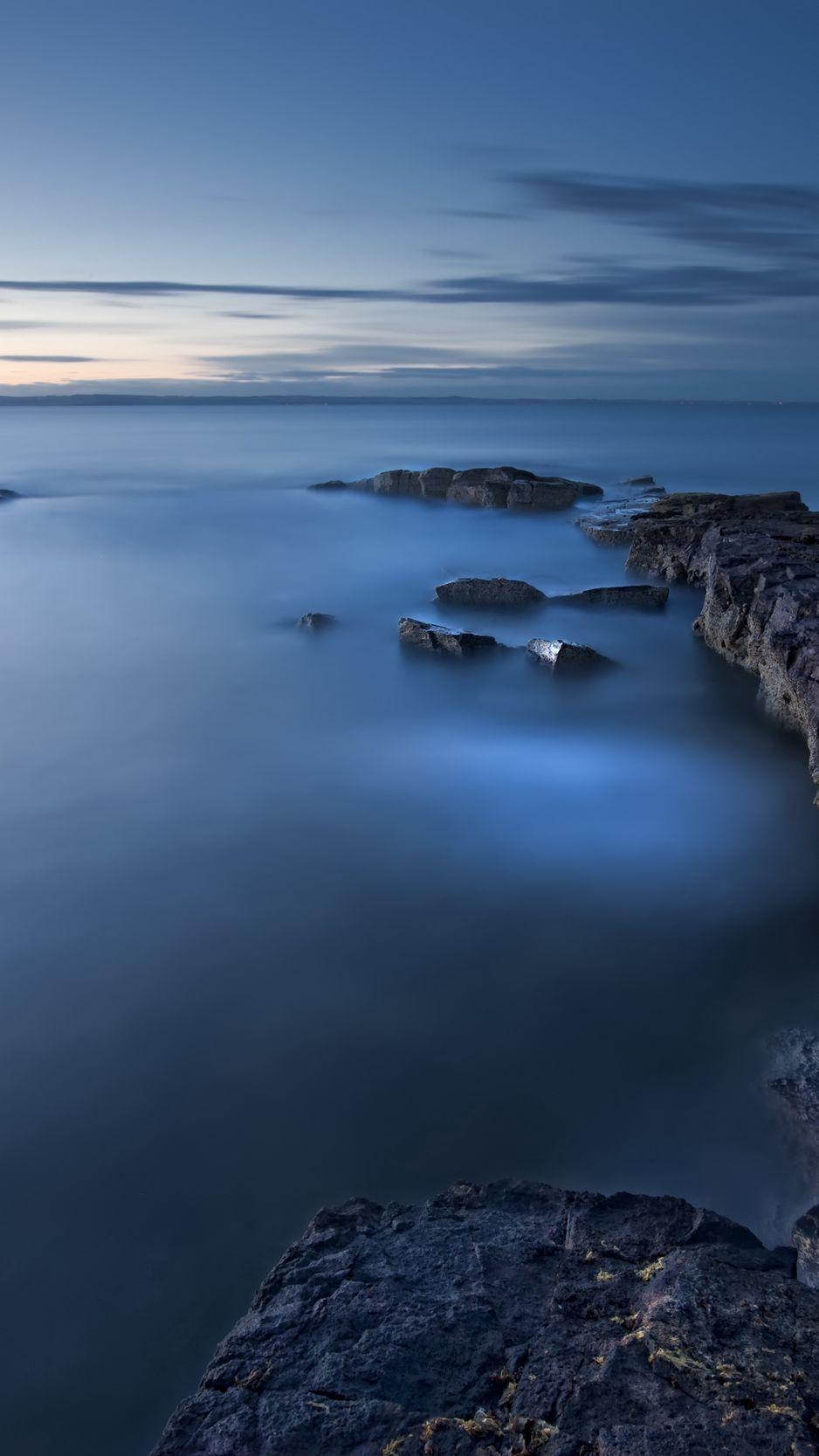 938x1668 Download wallpaper 938x1668 sea, evening, twilight, great britain
