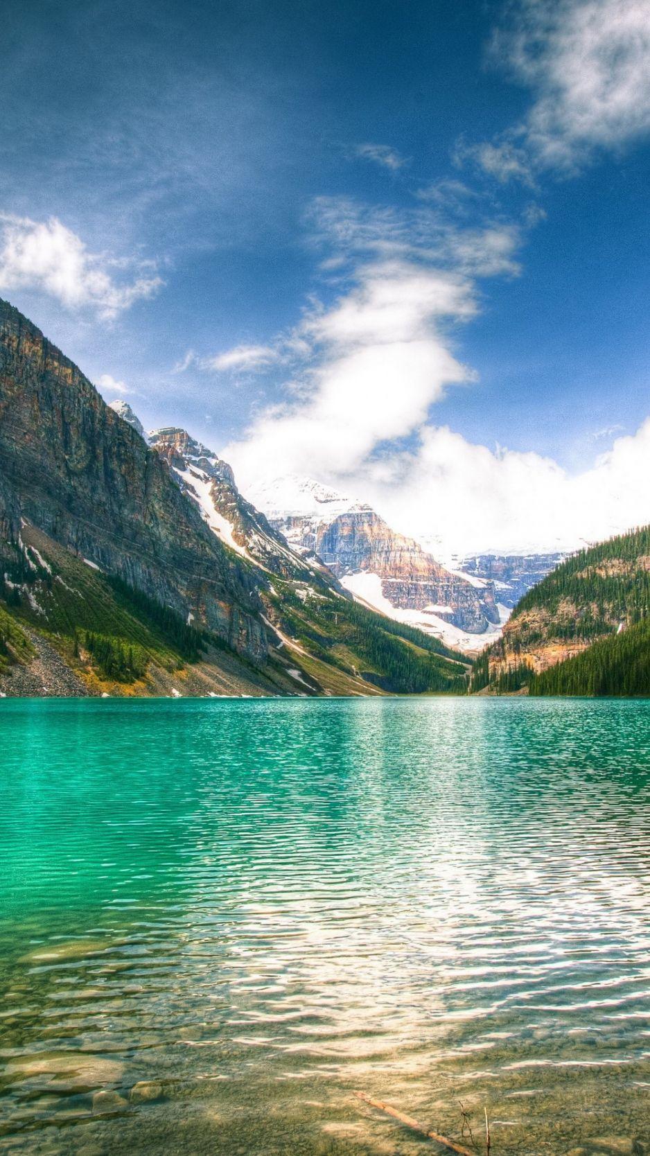 938x1668 Download Lake Louise, 5k, 4k wallpaper, Canada, National Park