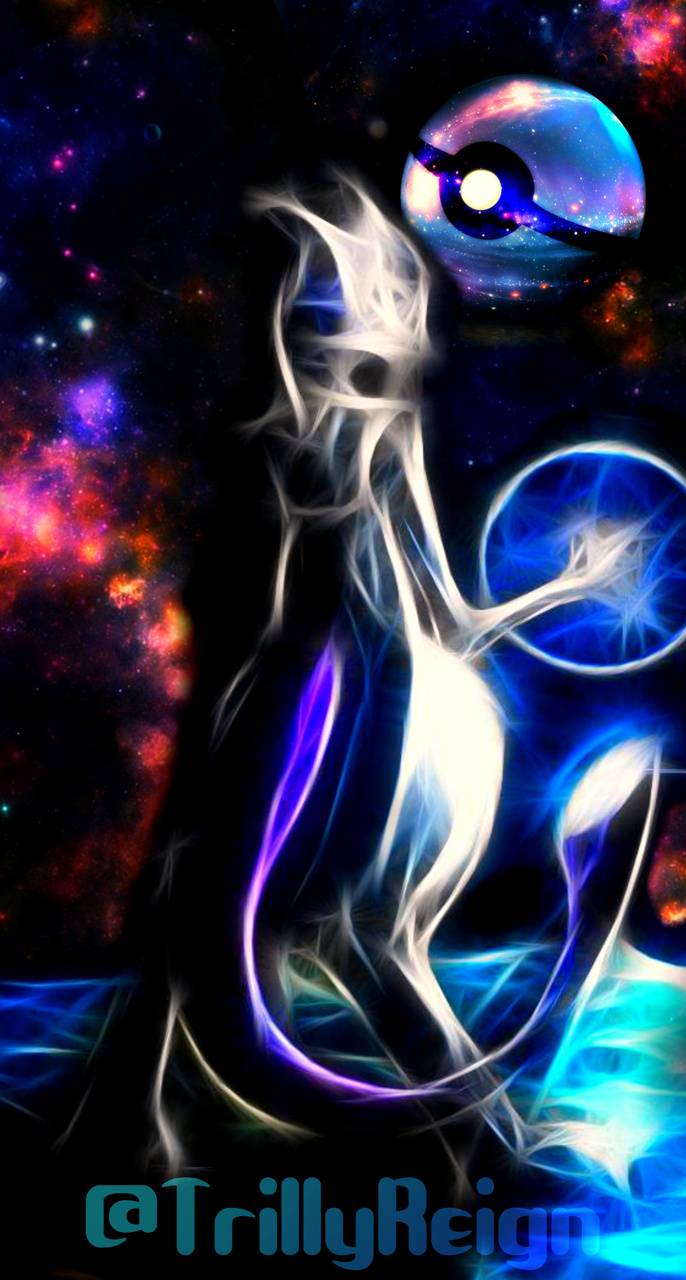 686x1280 Mewtwo Pokemon Space wallpaper