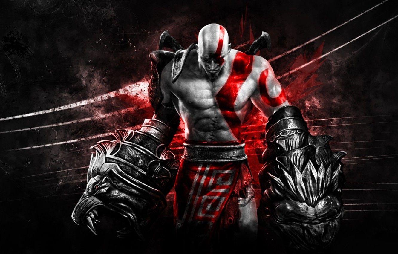 1332x850 Wallpaper sword, demigod, armor, weapon, Kratos, God of War
