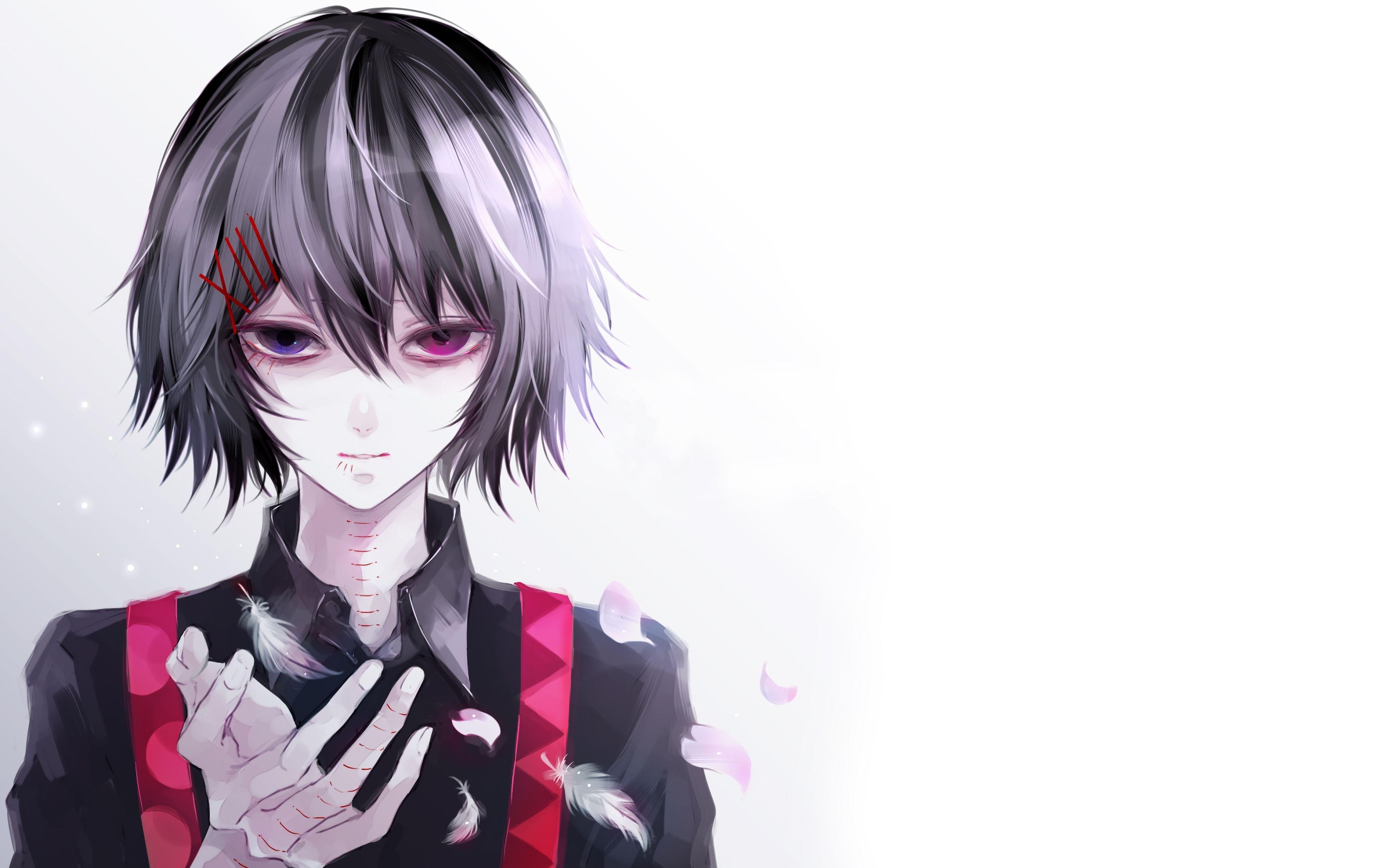 3840x2400 Download wallpaper Juuzou Suzuya, 4k, heterochromia, manga, art