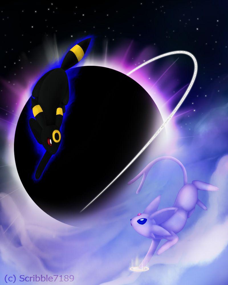 800x1000 Umbreon and Espeon Wallpaper