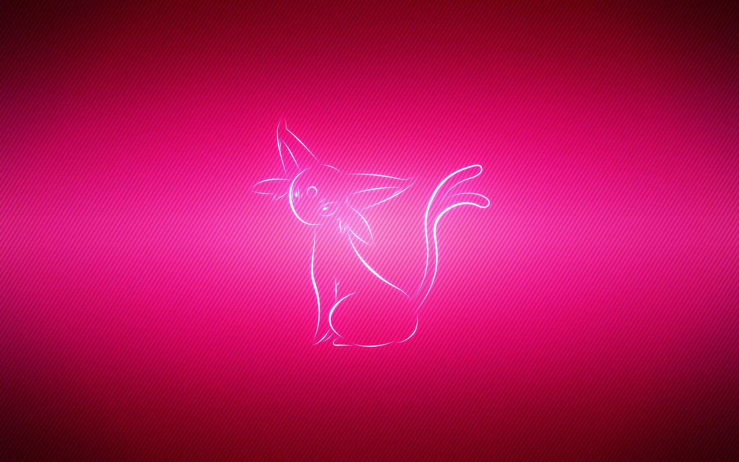 2560x1600 Download wallpaper 2560x1600 espeon, pokemon, pink HD background