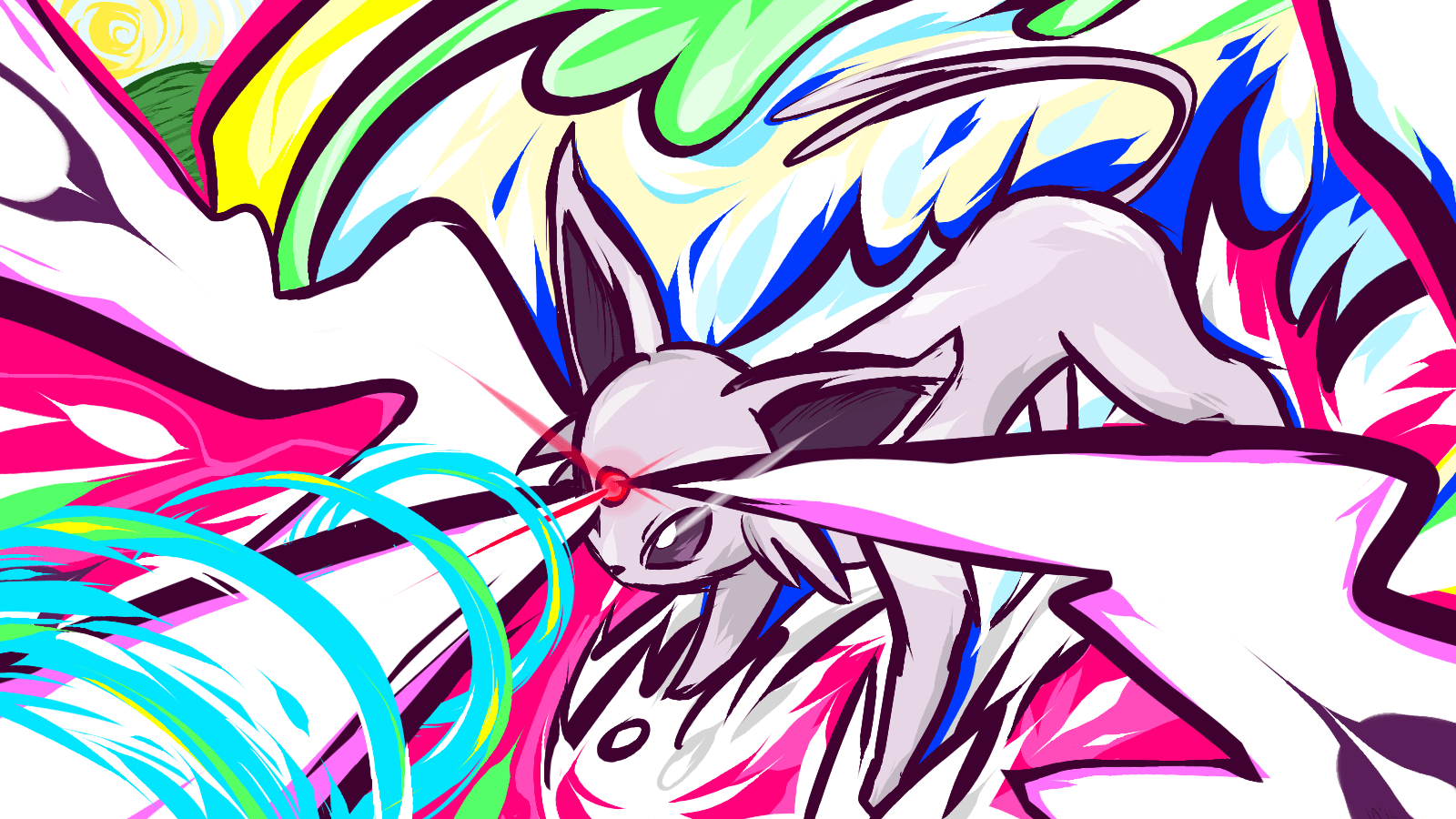 1600x900 I drew Espeon using Psybeam. Enjoy! wallpaper quality, more