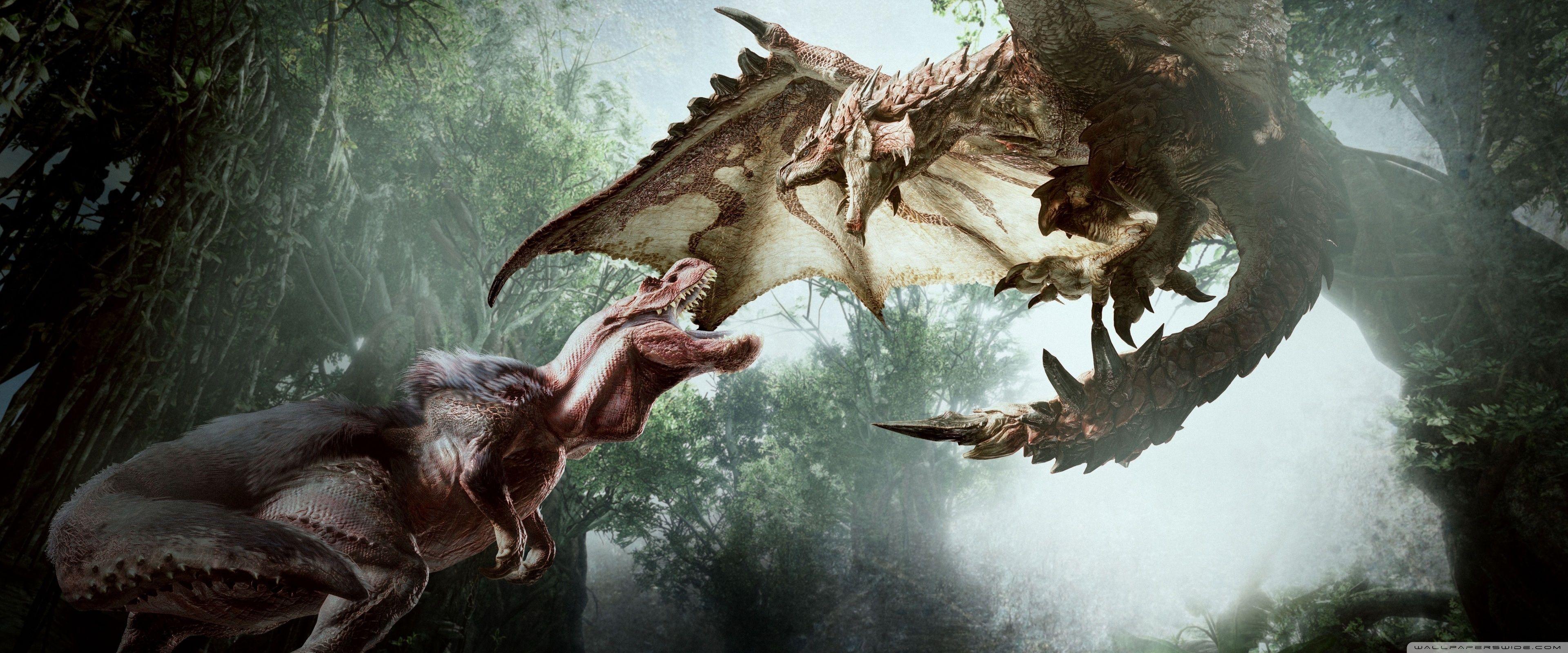 3840x1600 Monster Hunter World 2018 Video Game Ultra HD Desktop Background