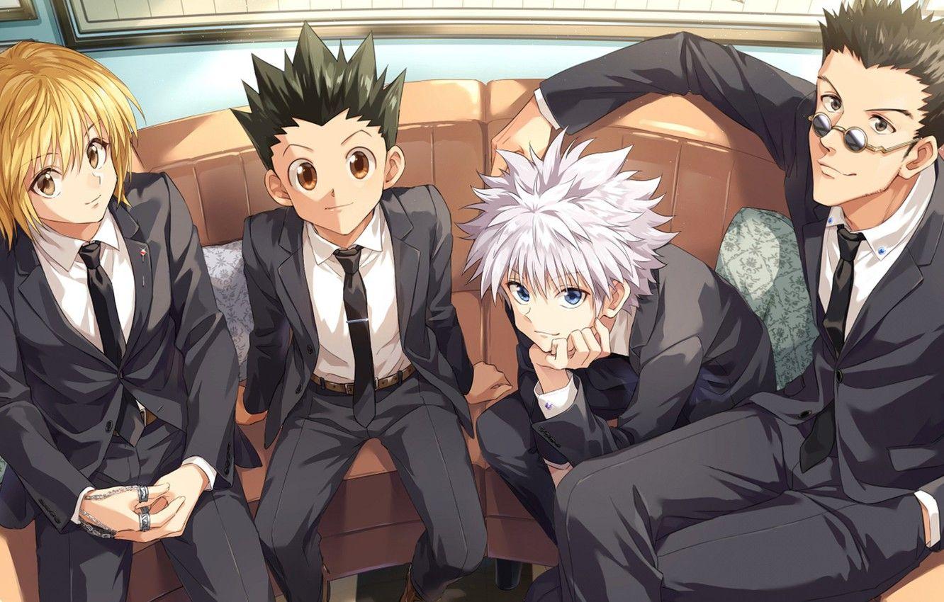 1332x850 Wallpaper art, guys, friends, Hunter x Hunter, Hunter x hunter