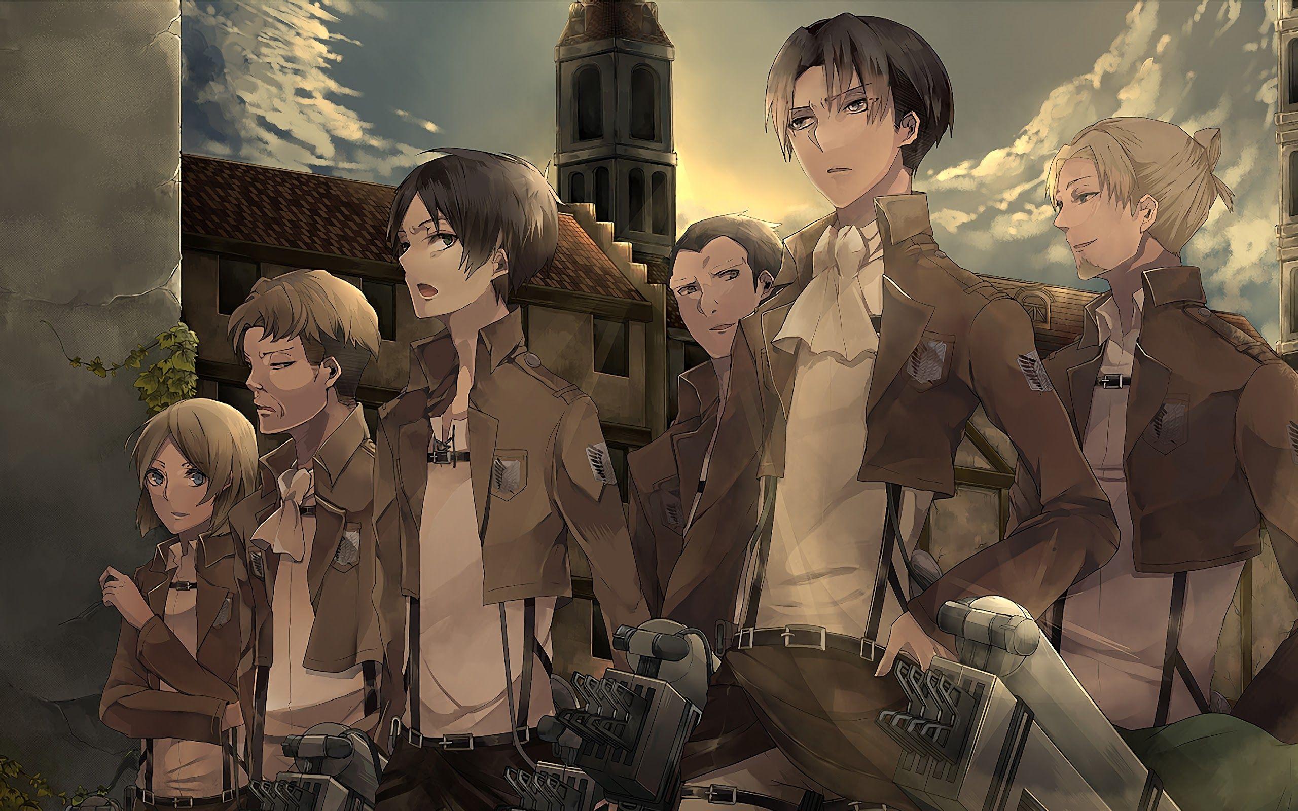 2560x1600 Levi Eren Survey Corps Attack on Titan 4K Wallpaper