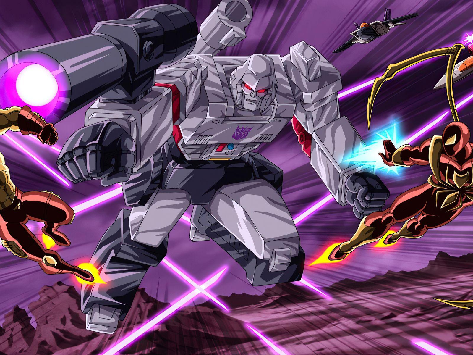 1600x1200 Megatron Vs Iron Man Iron Spiderman 1600x1200 Resolution