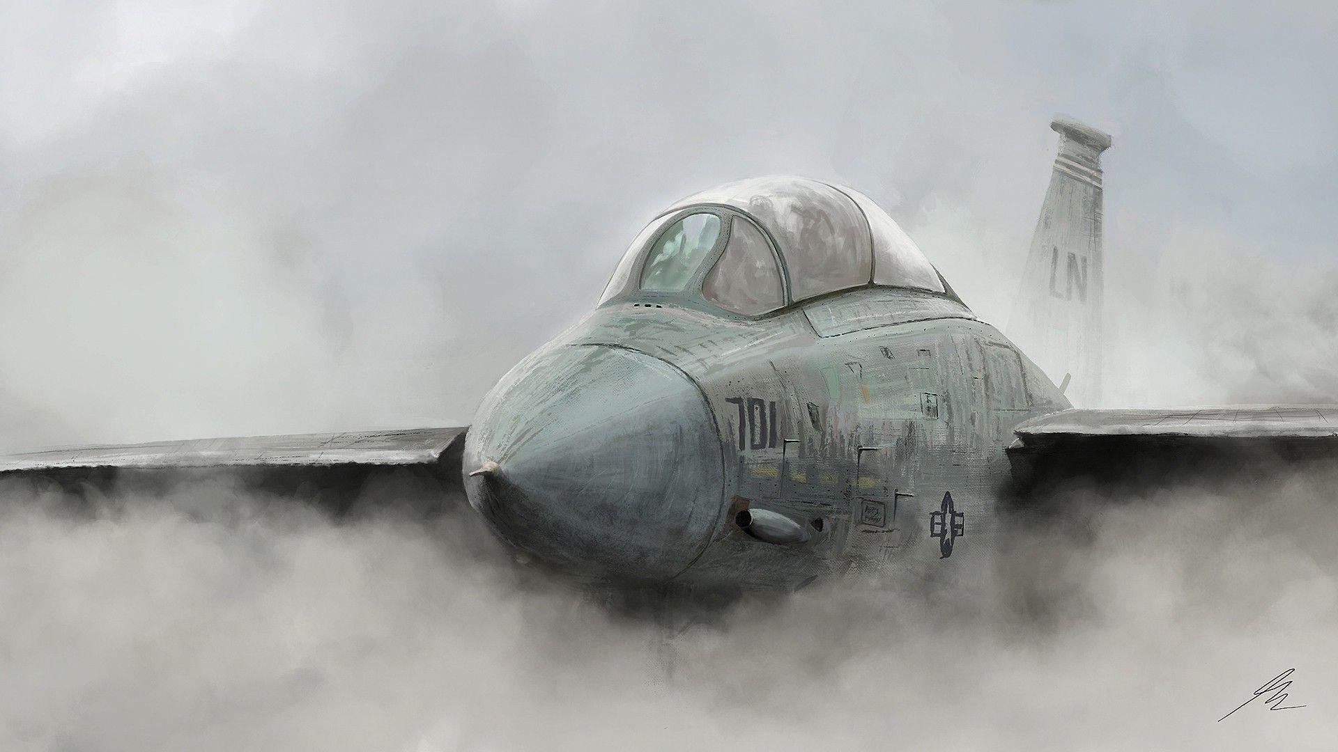 1920x1080 Steam, Paintings, Aircraft, Aviation, F 14 Tomcat, Military Art