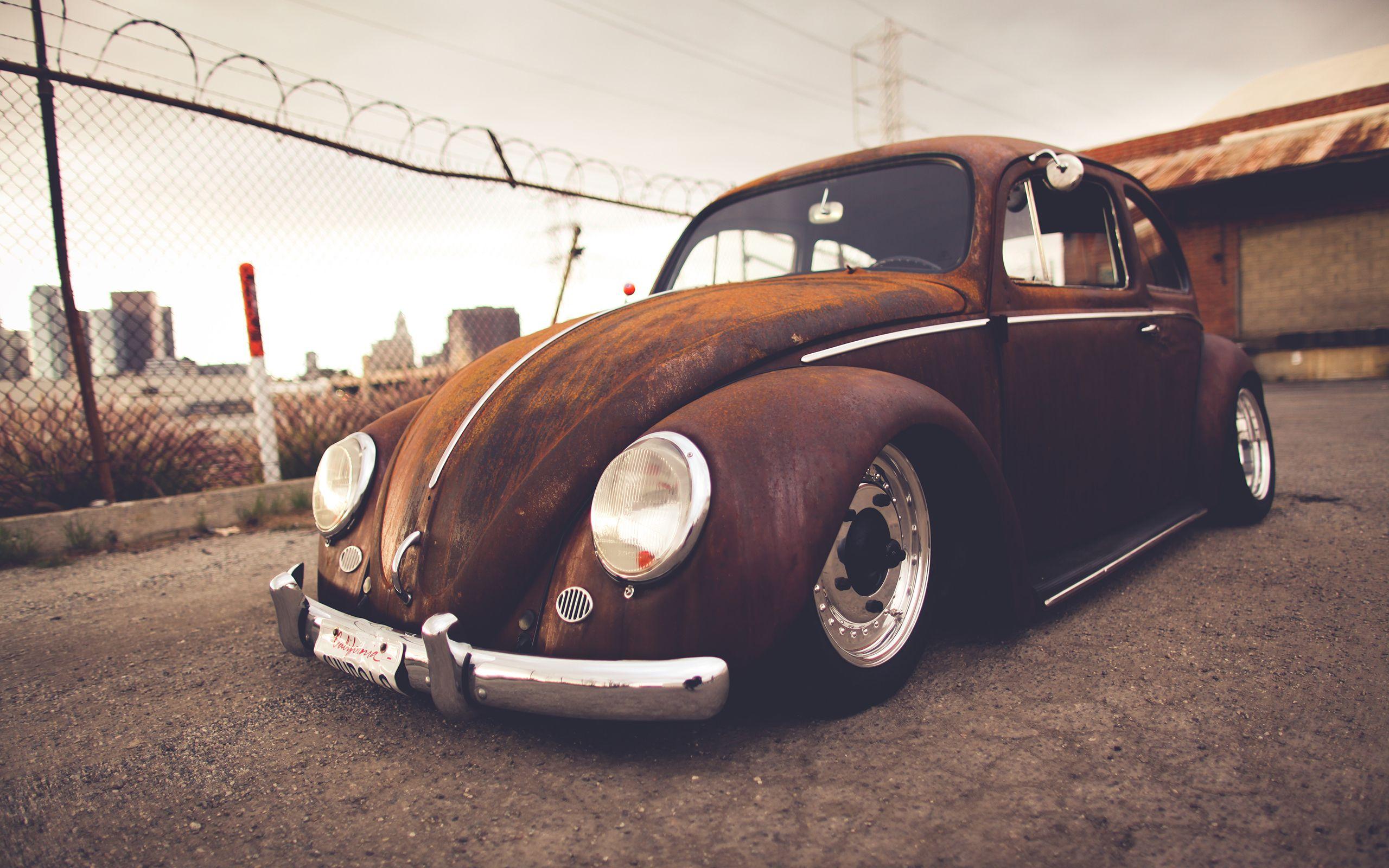 2560x1600 Volkswagen Bug Classic Car Classic Rust Warm Wheel tuning lowrider r wallpaperx1600