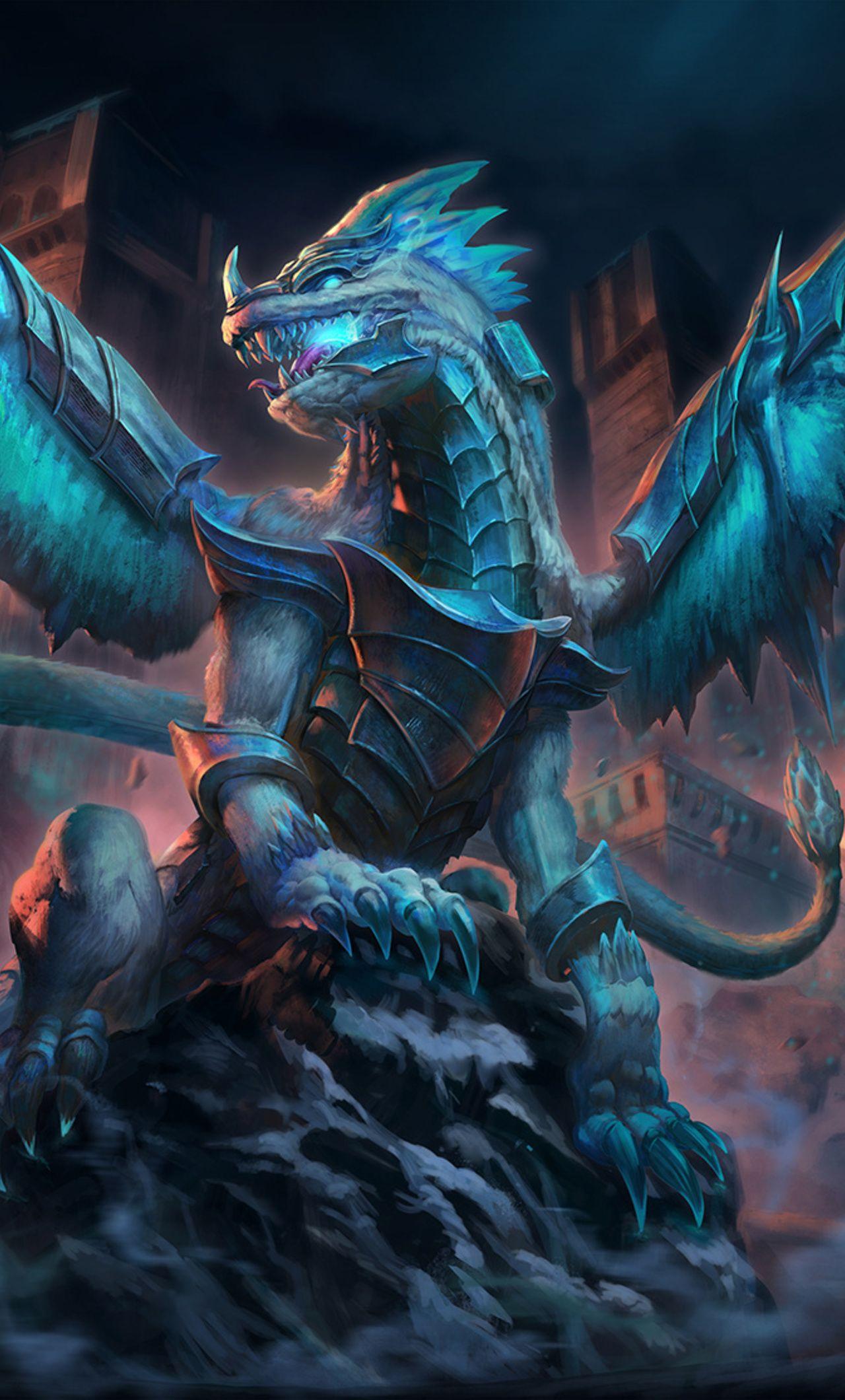 1280x2120 Ice Dragon iPhone HD 4k Wallpaper, Image