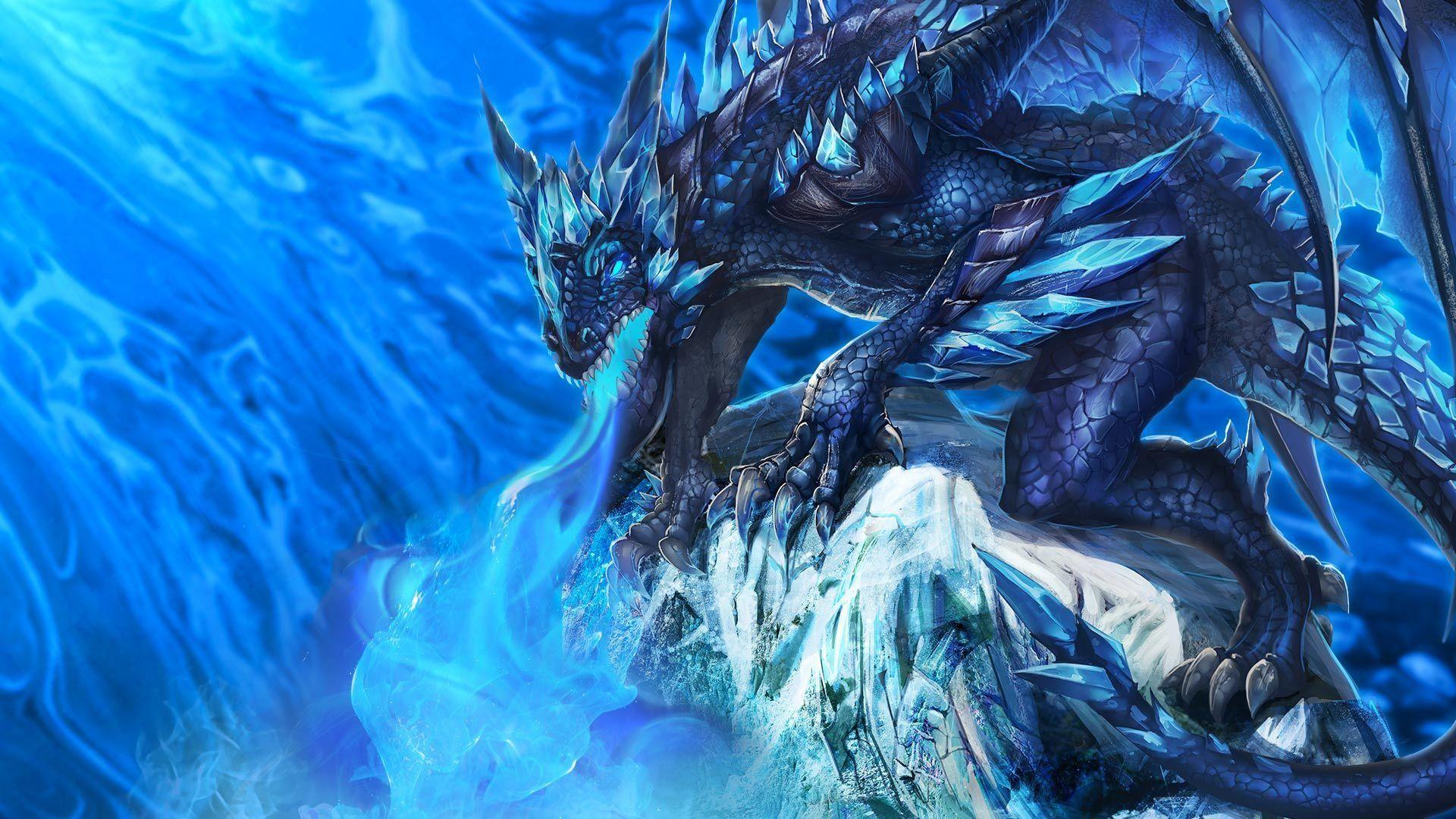 1920x1080 Badass Ice Dragon Wallpaper