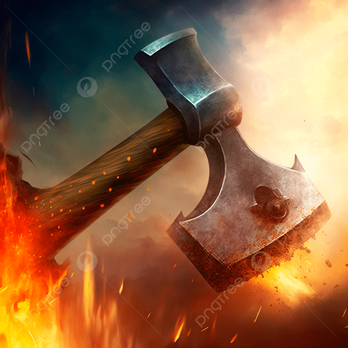 1200x1200 Battle Axe On Fire Hatchet Viking War Photo, Hatchet, Viking, War Background Image And Wallpaper for Free Download