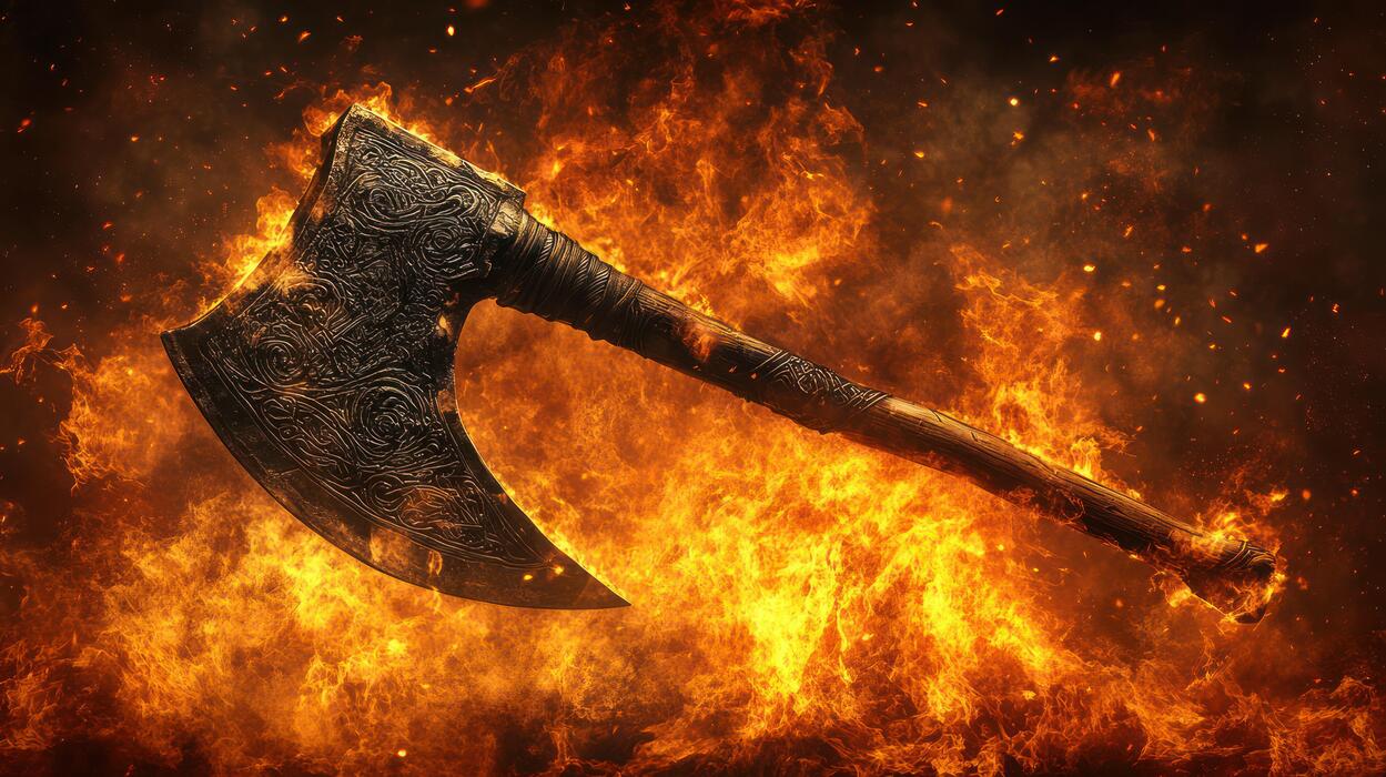 1249x700 Flame Axe , Image and Background for Free Download