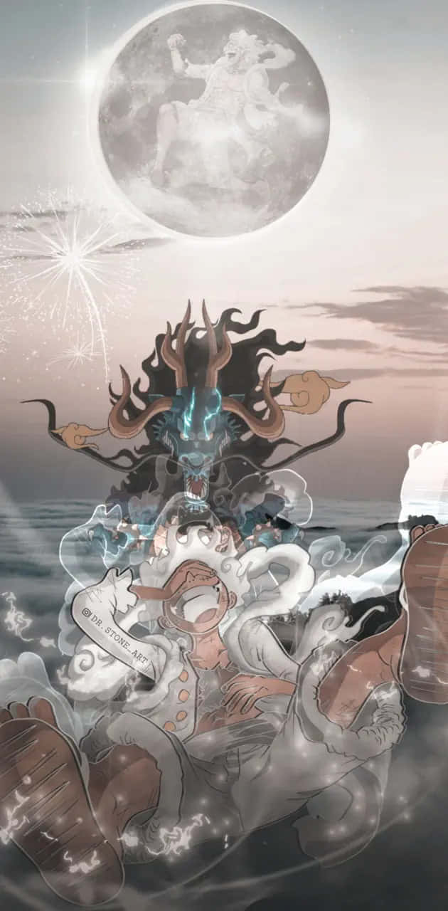 630x1280 Download Luffy Gear5 Moon Transformation Wallpaper