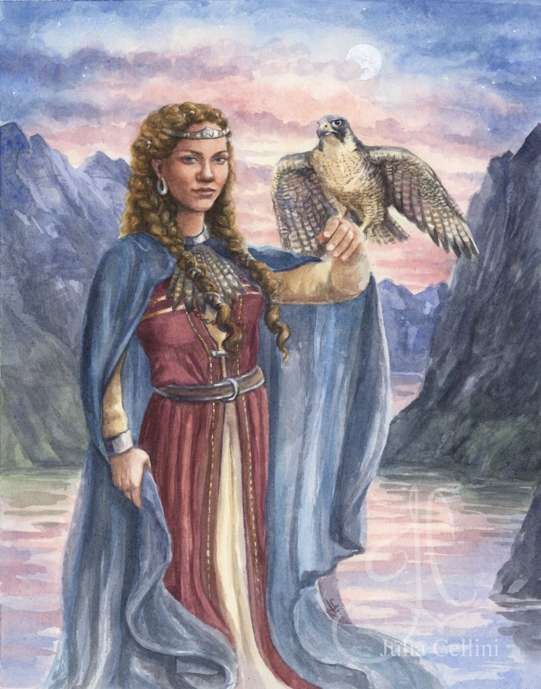 1080x1375 Frigg Norse Goddess. Frigga Painting Art Print