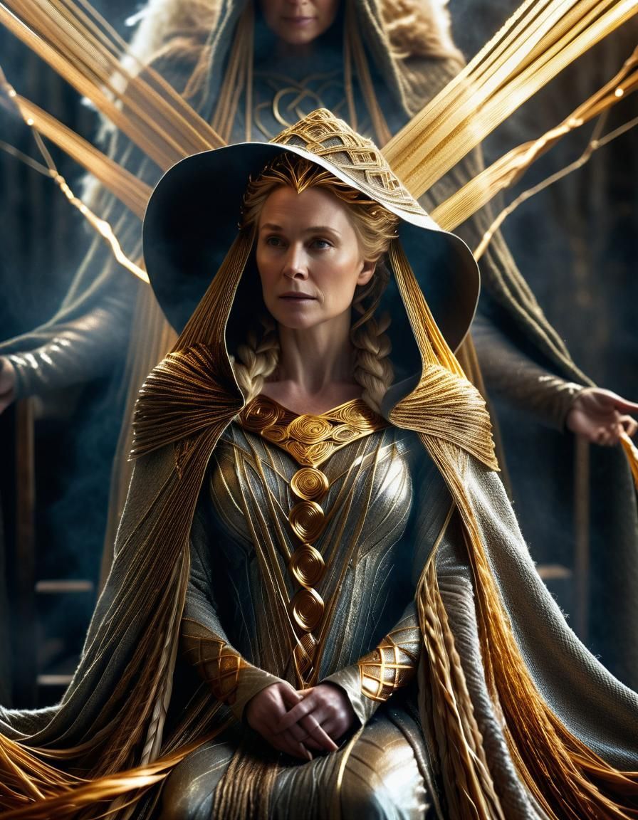 896x1152 frigga Weaves Fate: Norse Mythology Portrait