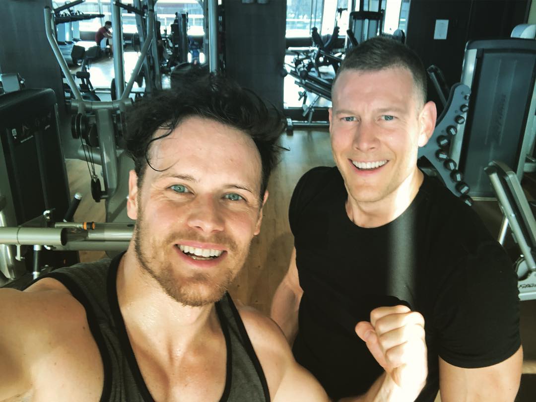 1080x810 NEW Pic of Sam Heughan with Tom Hopper