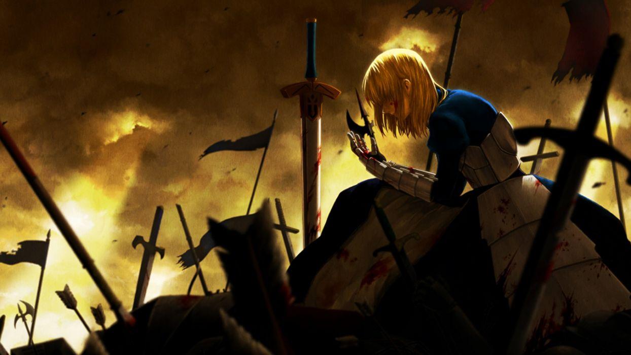 1244x700 Saber Fate Zero Swords Fate Series .