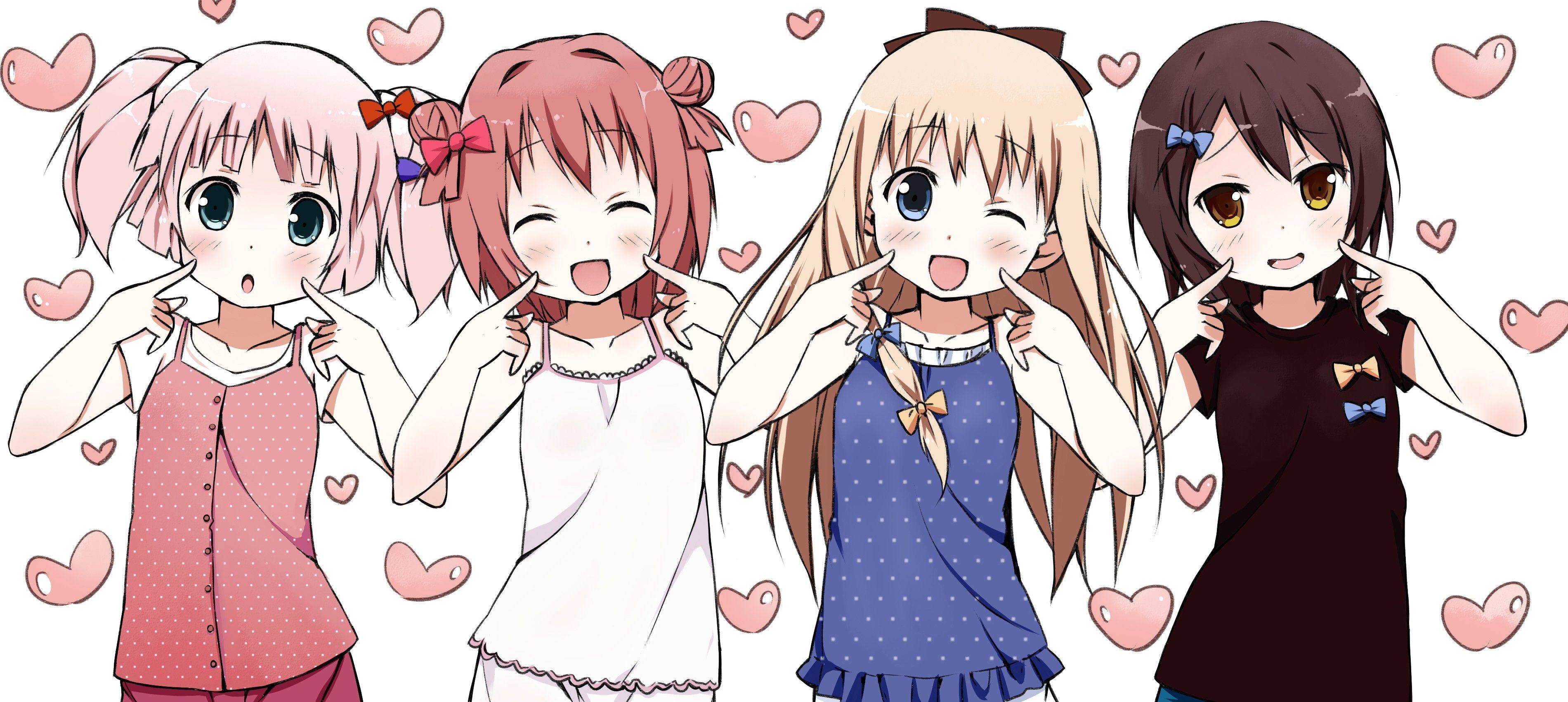 3800x1700 Akaza Akari Funami Yui Toshinou Kyouko Yoshikawa Chinatsu Yuru
