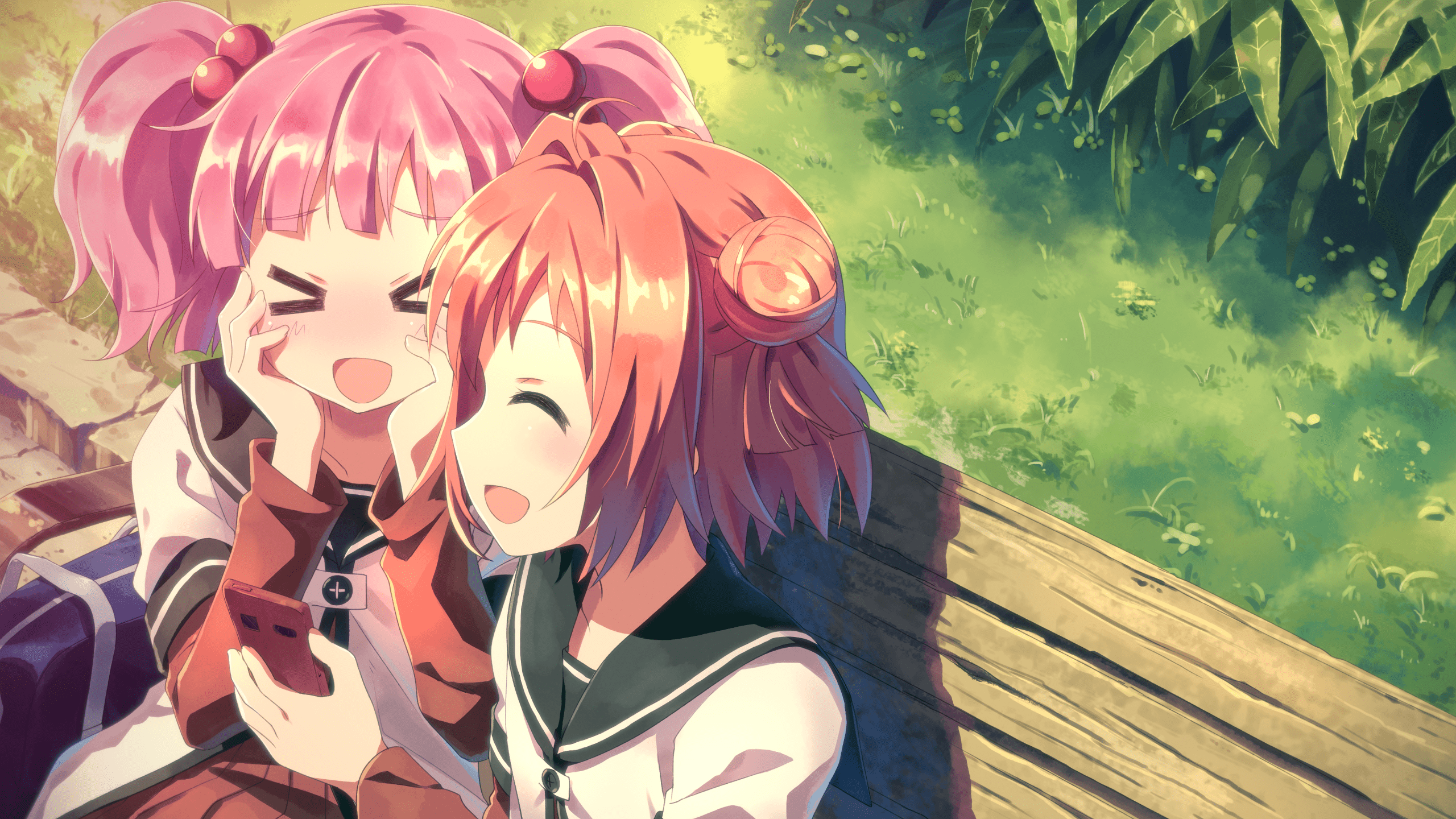 2560x1440 Download 2560x1440 Yuriyuri, Akaza Akari, Yoshikawa Chinatsu, Park