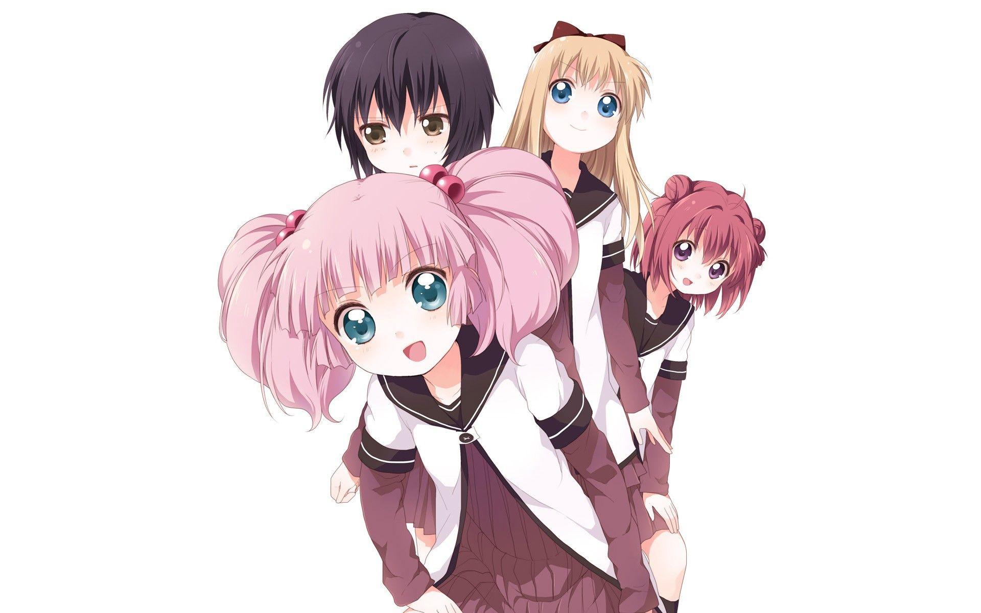 1920x1200 Yuru Yuri, Funami Yui, Akaza Akari, Kyoko Toshino, Yoshikawa