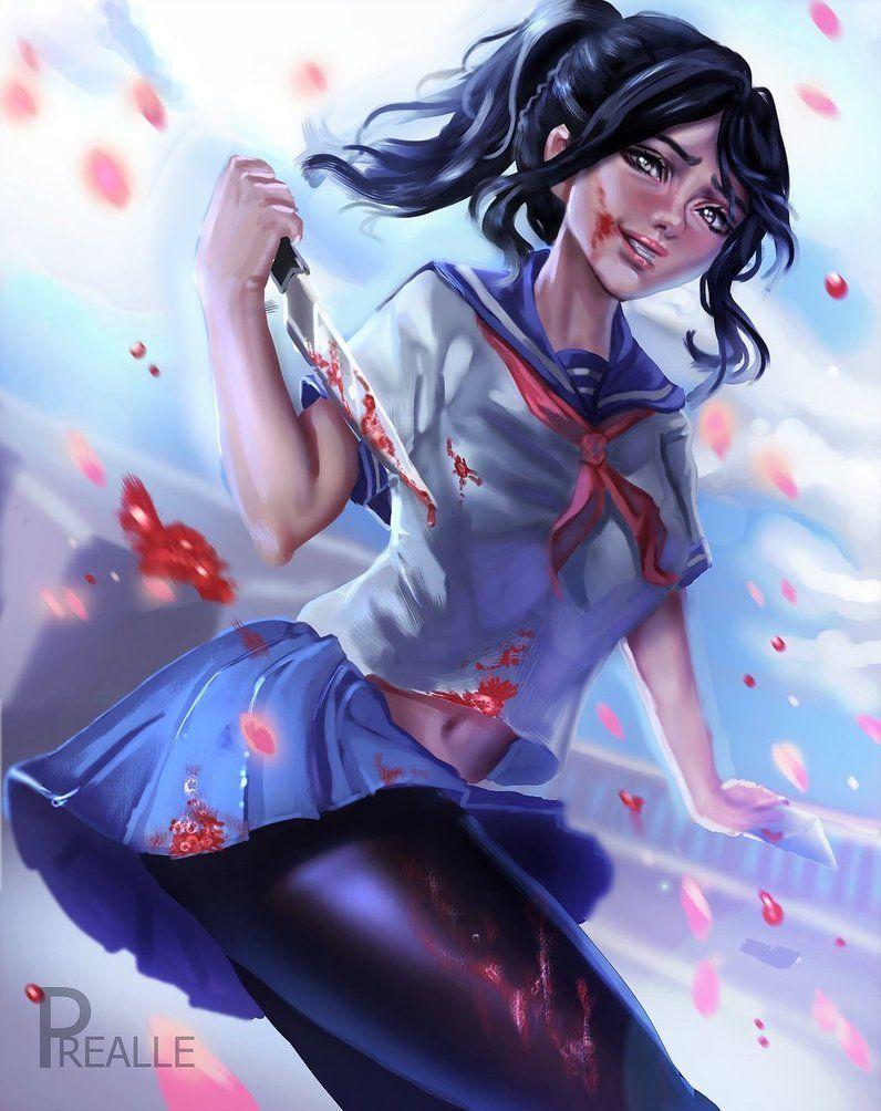 796x1004 Yandere Simulator Ayano Aishi by Prealle. Yandere manga, Yandere