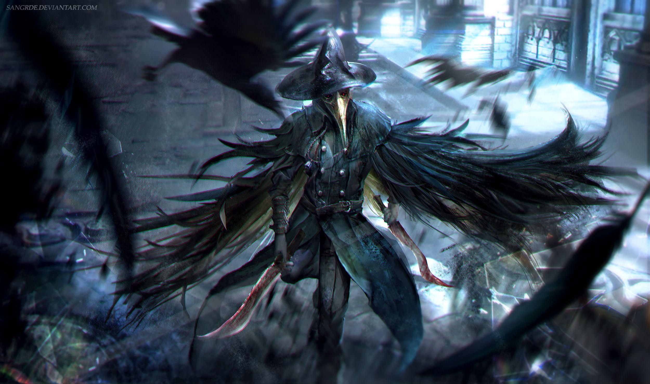 2500x1480 Bloodborne Crow Dagger Warrior Game, HD Games, 4k Wallpaper