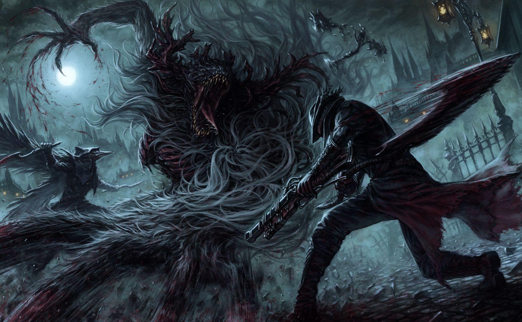 1813x1118 Bloodborne Wallpaper. Bloodborne Boss