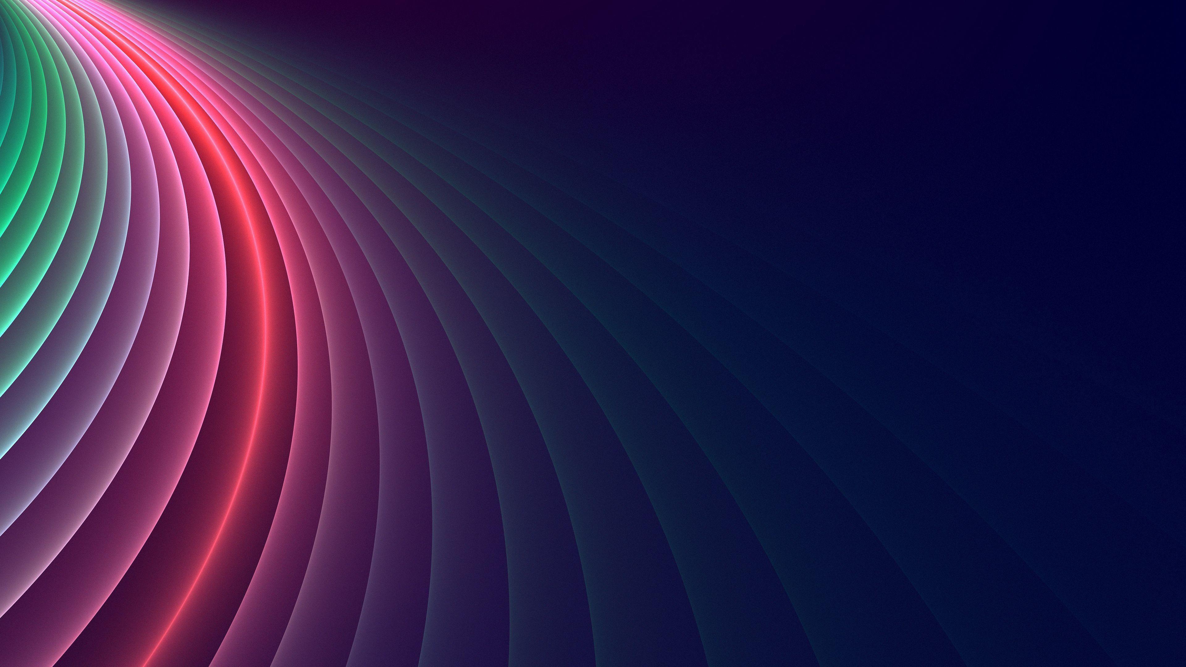 3840x2160 Abstract Colorful Curved Glowing 4k Nokia Nokia Samsung Xcover LG G350 Android , HD 4k Wallpaper, Image, Background, Photos and Picture