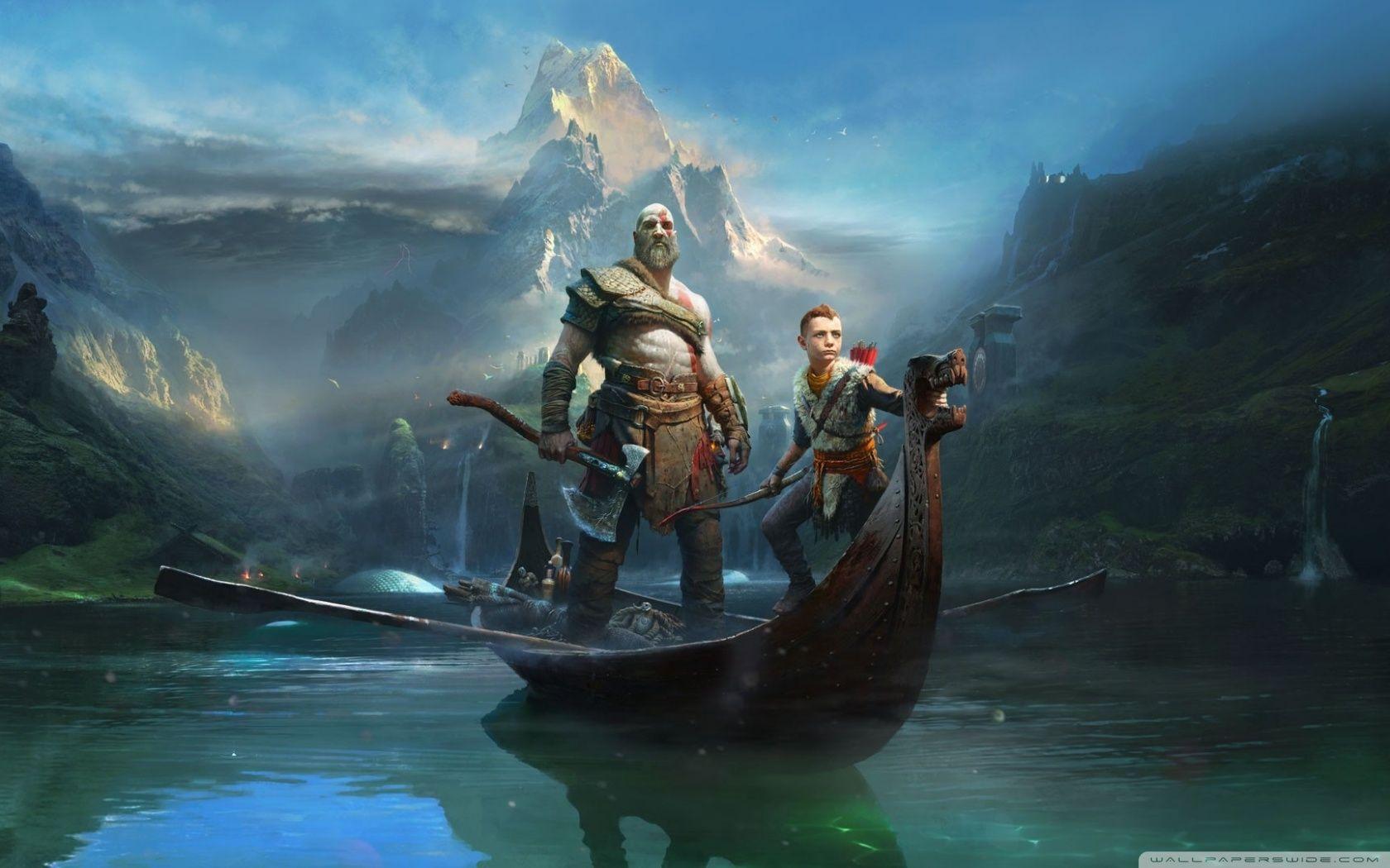 1680x1050 God Of War, Kratos and Atreus, 2018 Game ❤ 4K HD Desktop Wallpaper