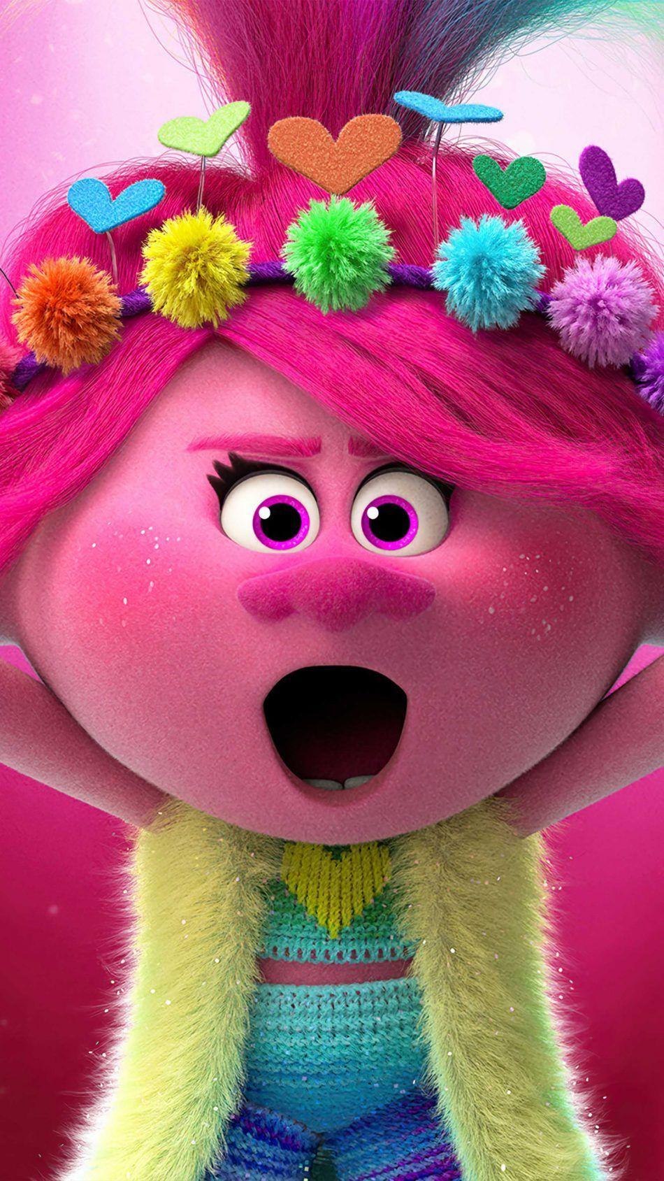 950x1689 Poppy In Trolls World Tour. Poppy wallpaper, Trolls wallpaper, Wallpaper iphone disney princess