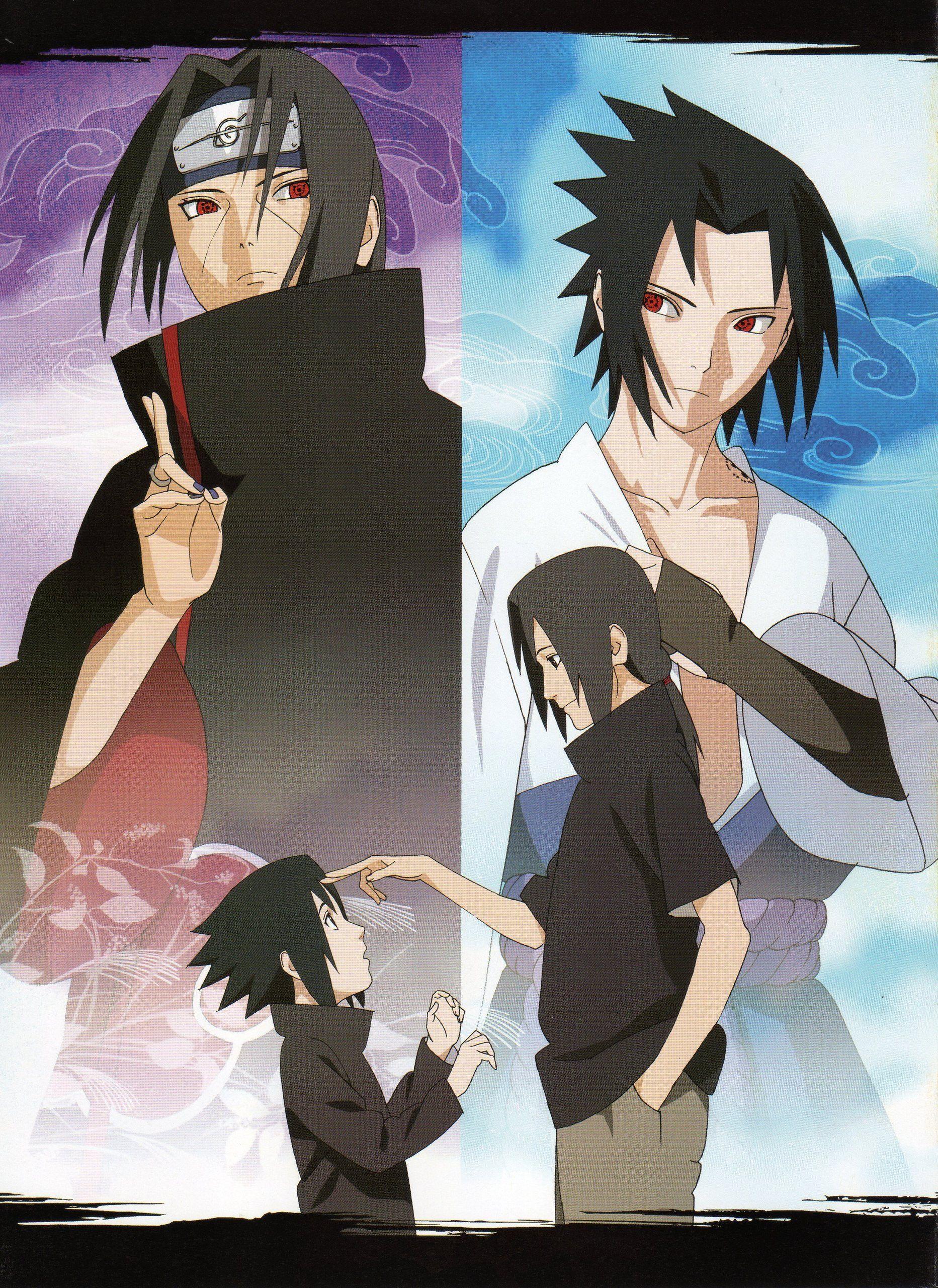 1865x2560 Itachi Sasuke + Taka Vs Obito + Jinchūriki Paths